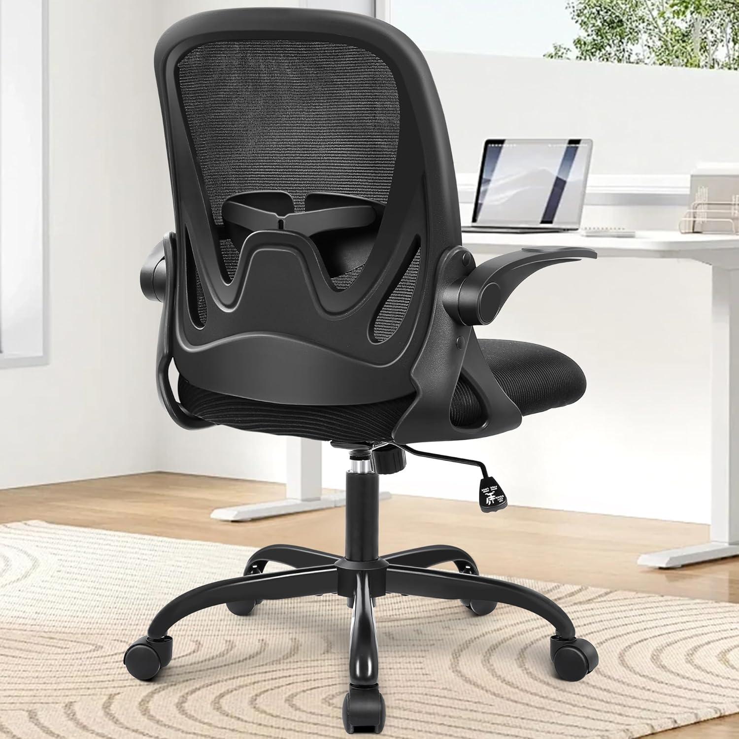 Silla de Oficina Ergonómica Primy PR-934 Negra con Soporte Lumbar