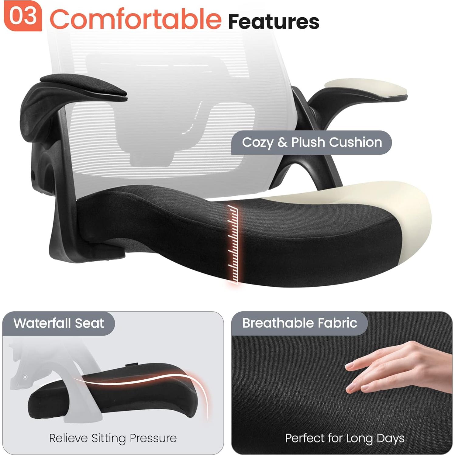 Silla de Oficina NEO Respaldo Alto Malla Ajustable Negro