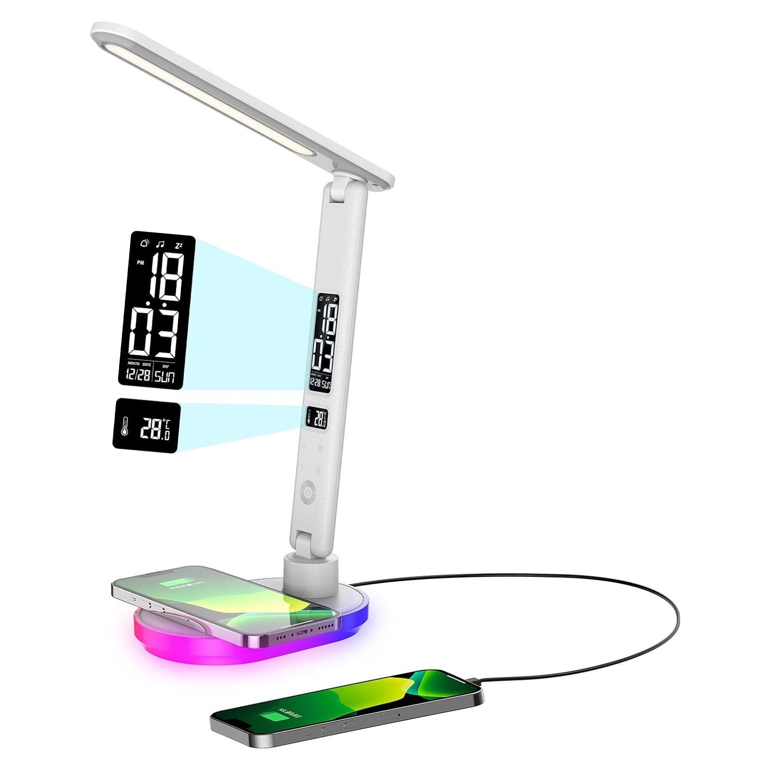 Lámpara de Escritorio LED Morwealth U16Q con Carga Inalámbrica 10W