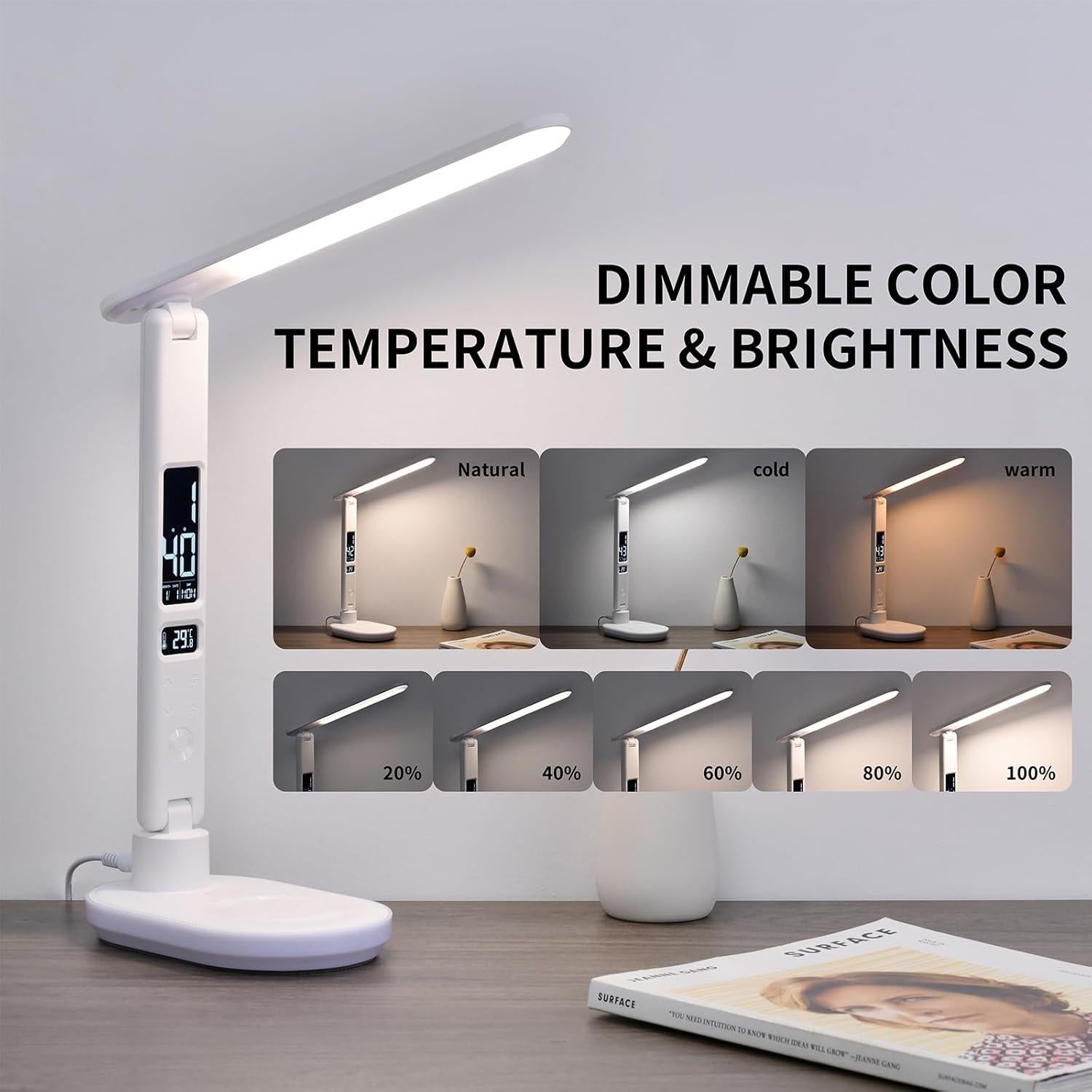 Lámpara de Escritorio LED Morwealth U16Q con Carga Inalámbrica 10W