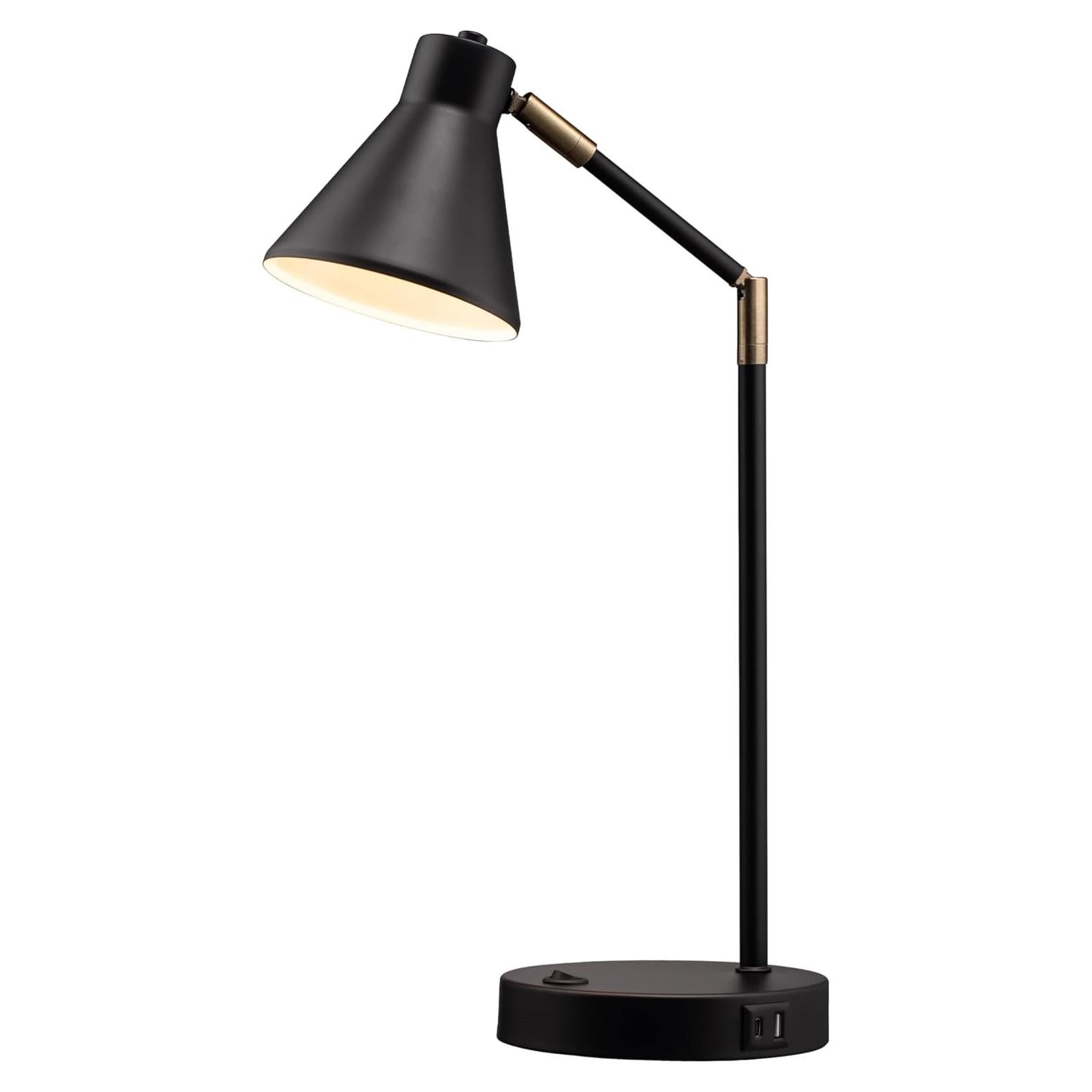 Lámpara de Escritorio LED O'Bright Astrum 100% Metal USB Duales