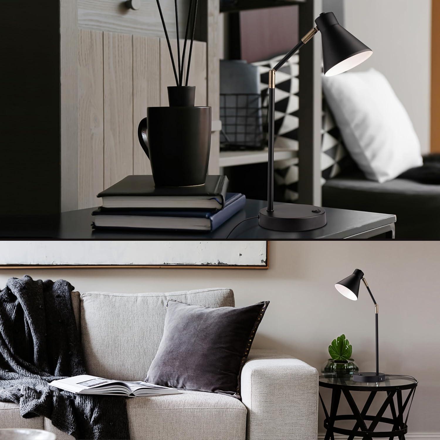 Lámpara de Escritorio LED O'Bright Astrum 100% Metal USB Duales