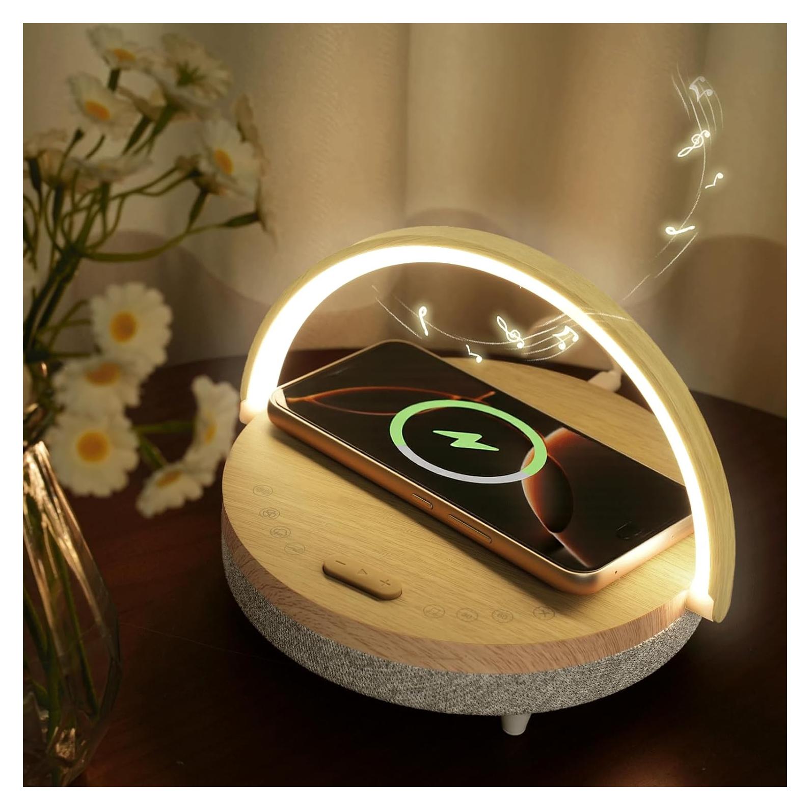 Lámpara de Noche LED Vivilumens S22 con Cargador Inalámbrico