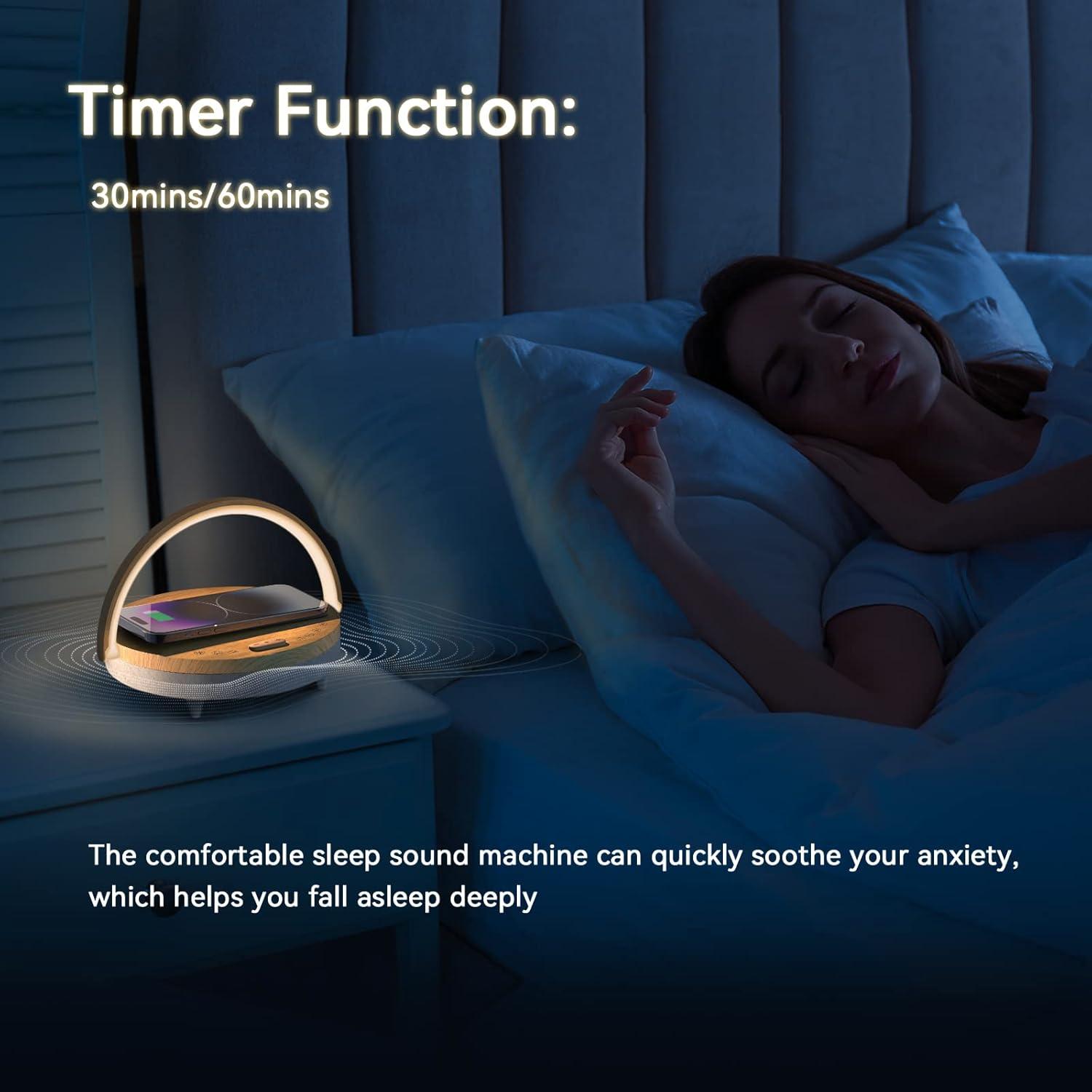 Lámpara de Noche LED Vivilumens S22 con Cargador Inalámbrico