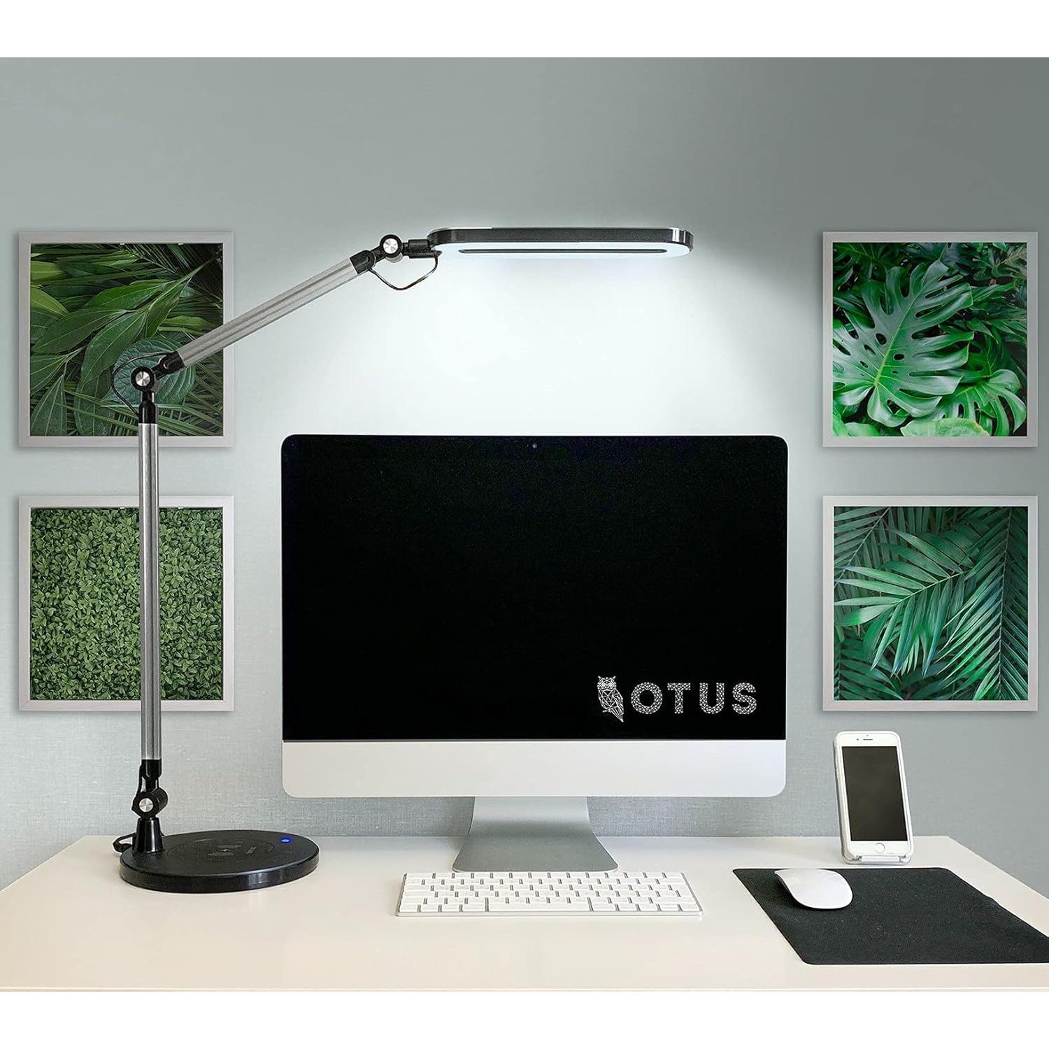 Lámpara de Escritorio LED OTUS con Cargador Inalámbrico 10W