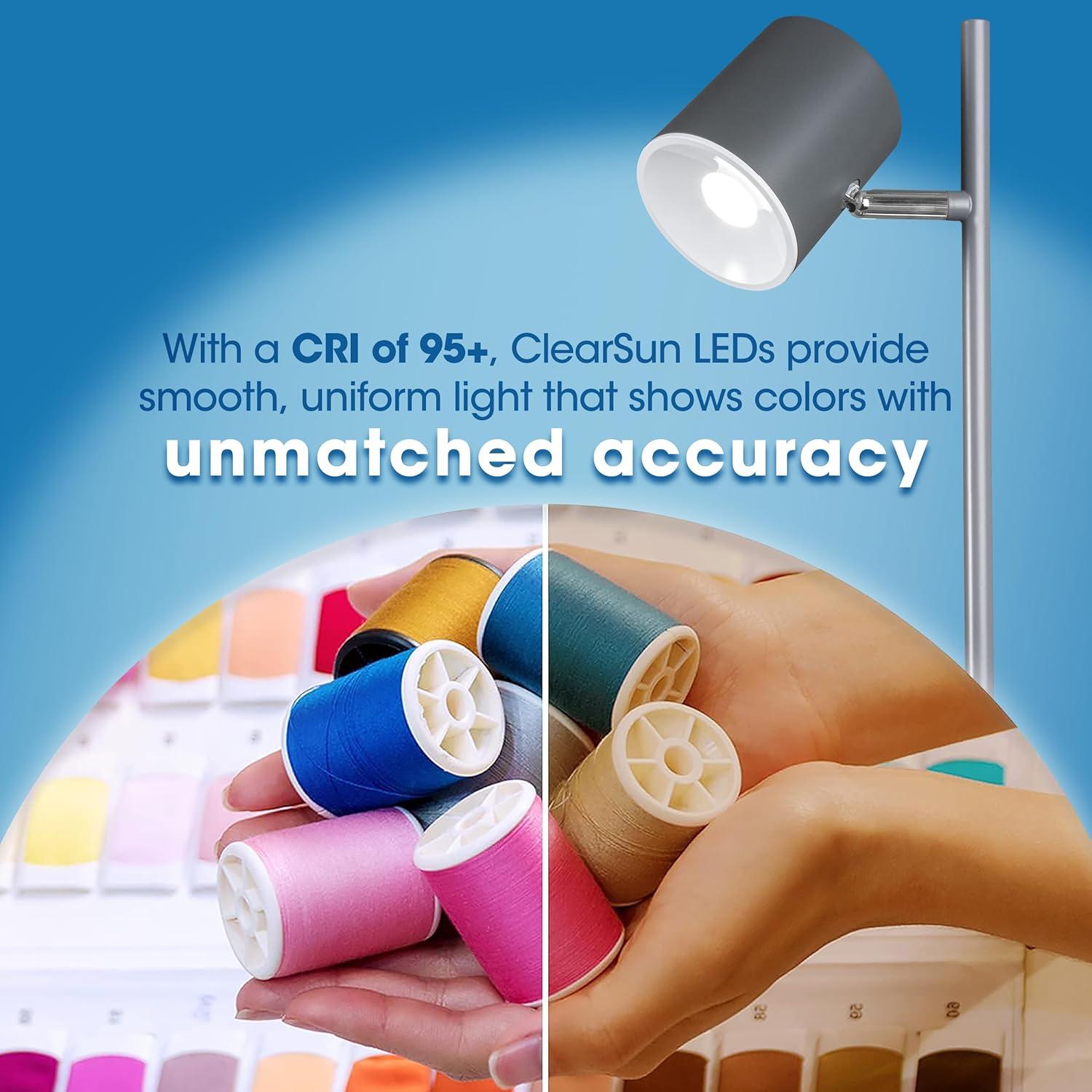 Lámpara de Escritorio LED OttLite con Carga Inalámbrica - Ajustable y Regulable - Diseño Moderno para Oficina y Estudio