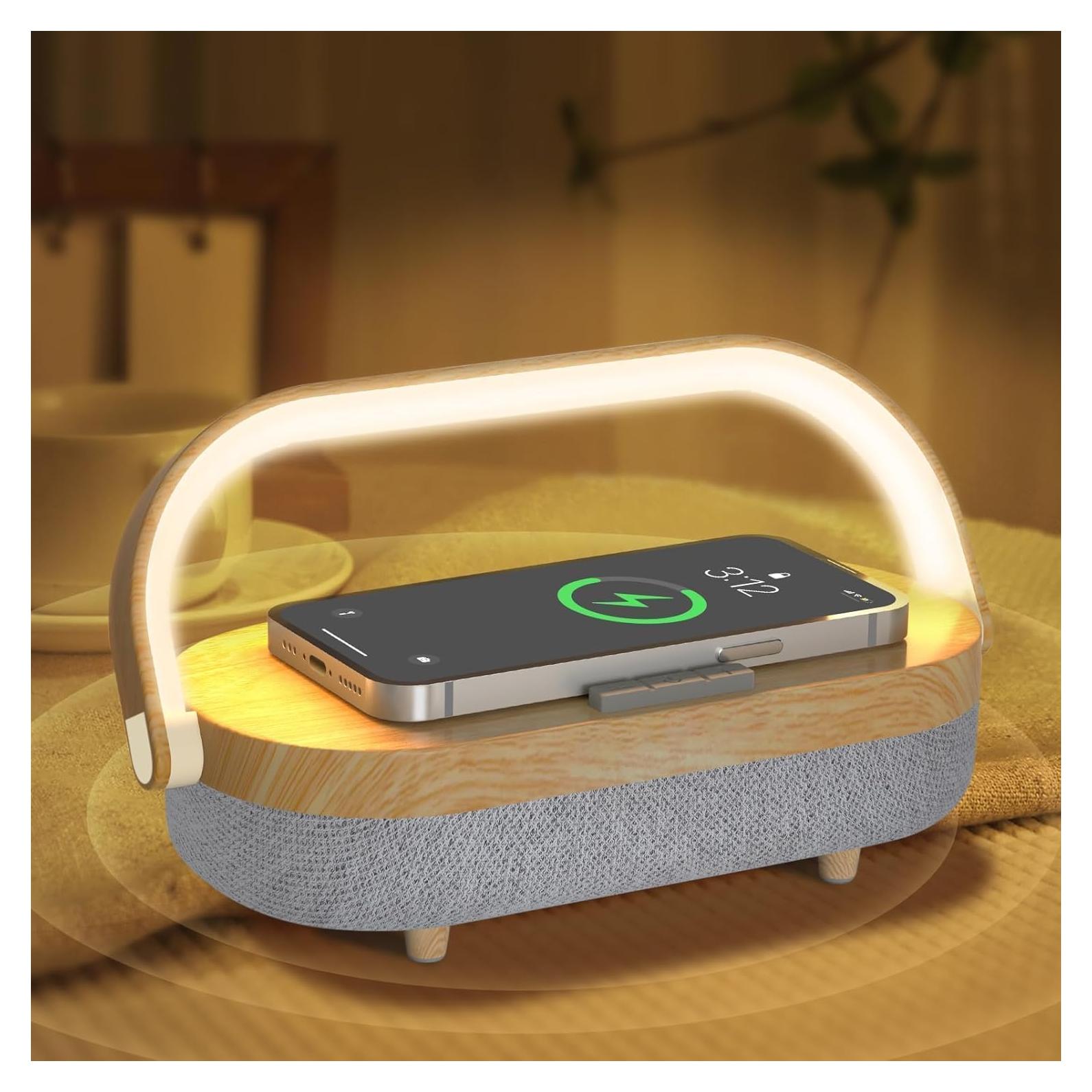 Lámpara de Noche Táctil iGaur 4 en 1 con Cargador Inalámbrico