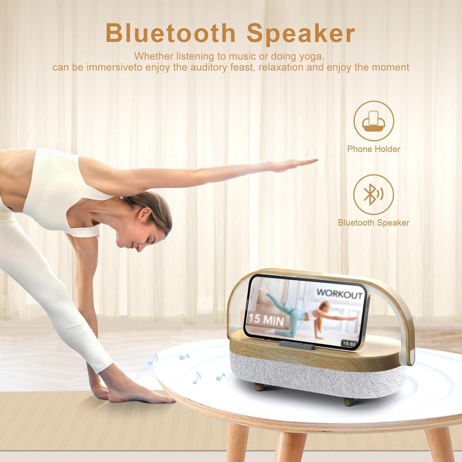 Lámpara de Noche Táctil iGaur 4 en 1 con Cargador Inalámbrico