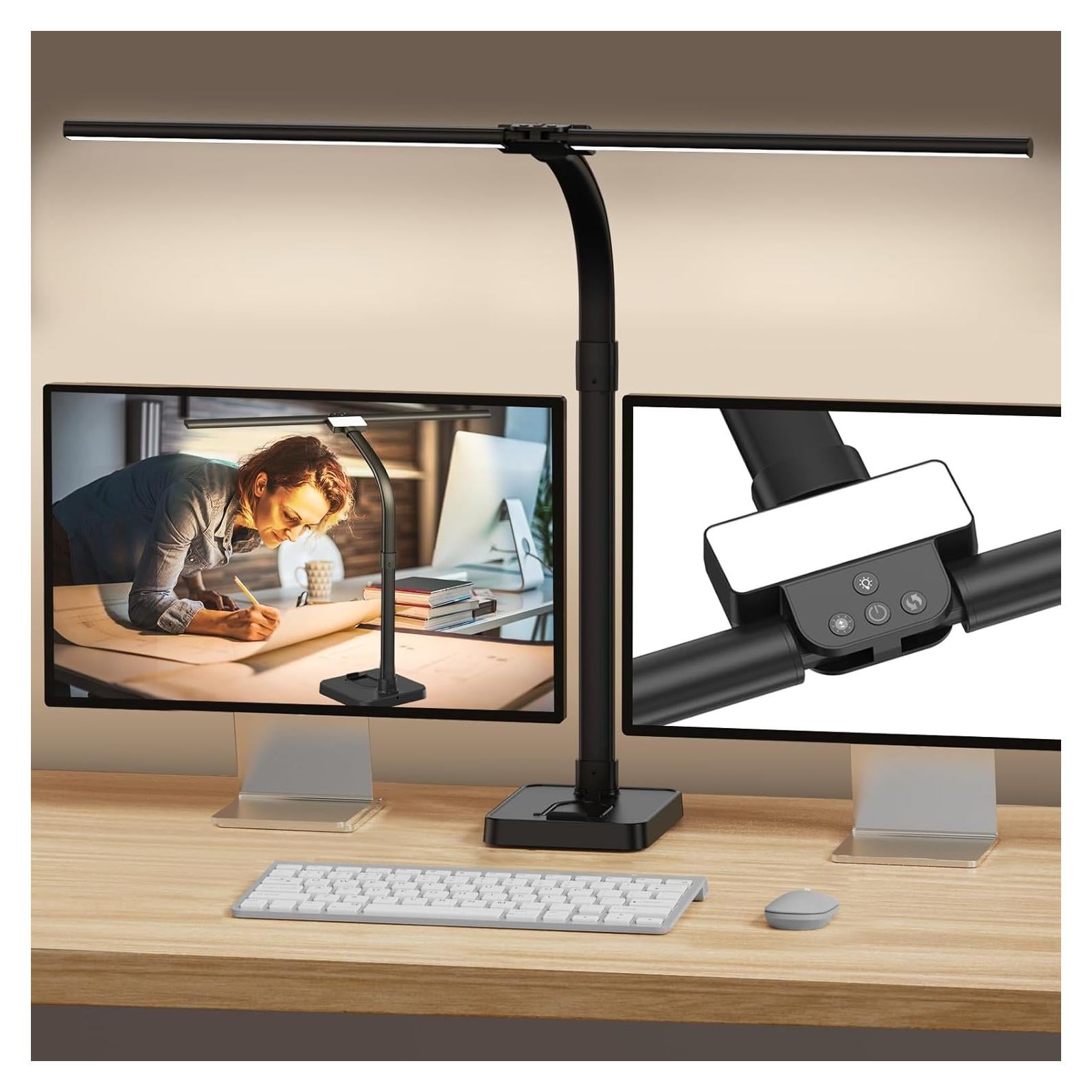 Lámpara de Escritorio LED GAEFURY 24W con Soporte para Teléfono