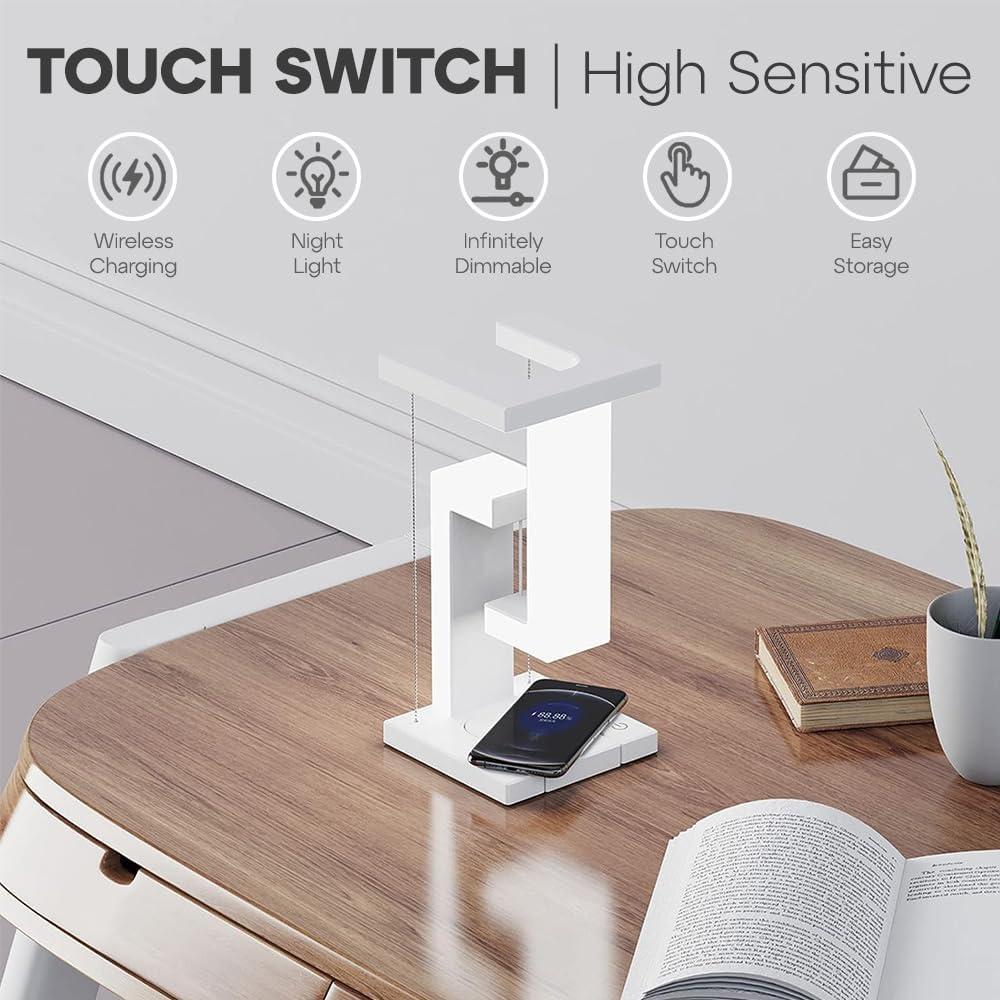 Lámpara de Escritorio LED BOLT Antigravedad con Cargador USB