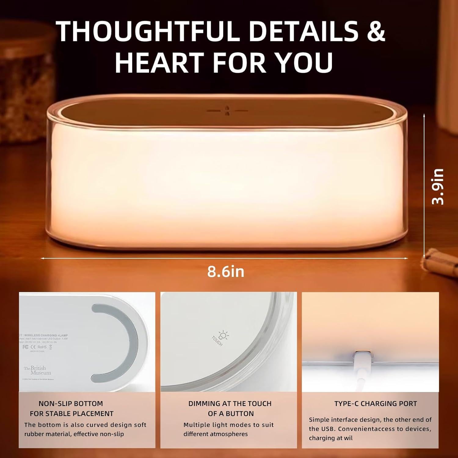 Lámpara LED Táctil con Cargador Inalámbrico xhtechnology