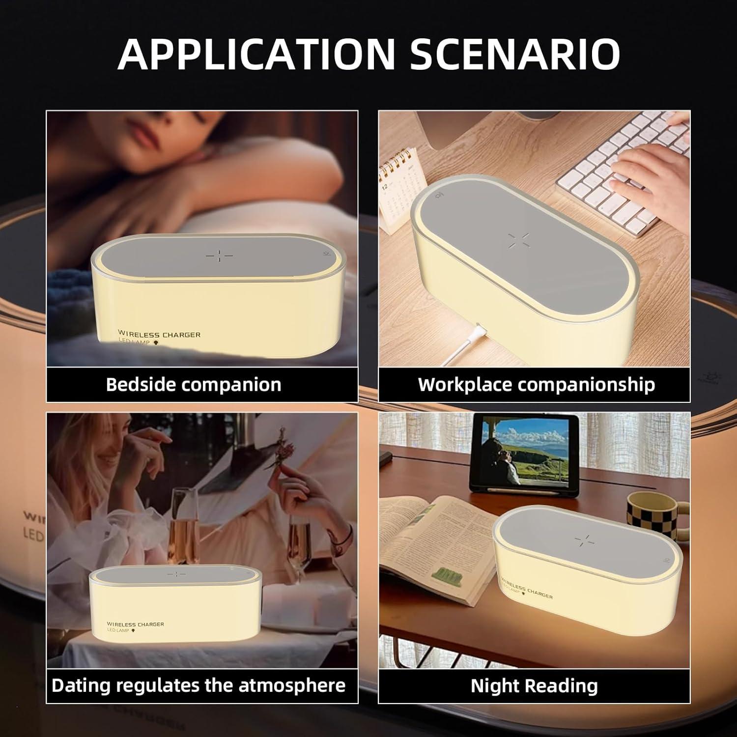 Lámpara LED Táctil con Cargador Inalámbrico xhtechnology