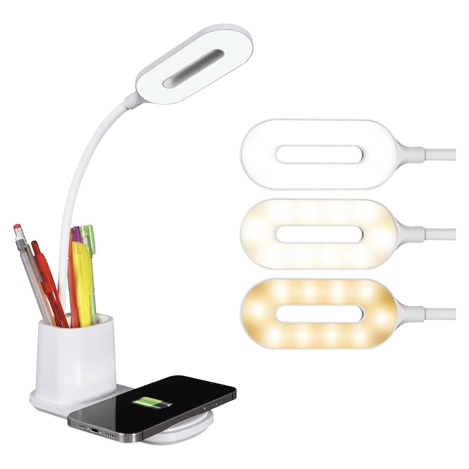 Lámpara de Escritorio LED OttLite con Carga Inalámbrica 3 Modos