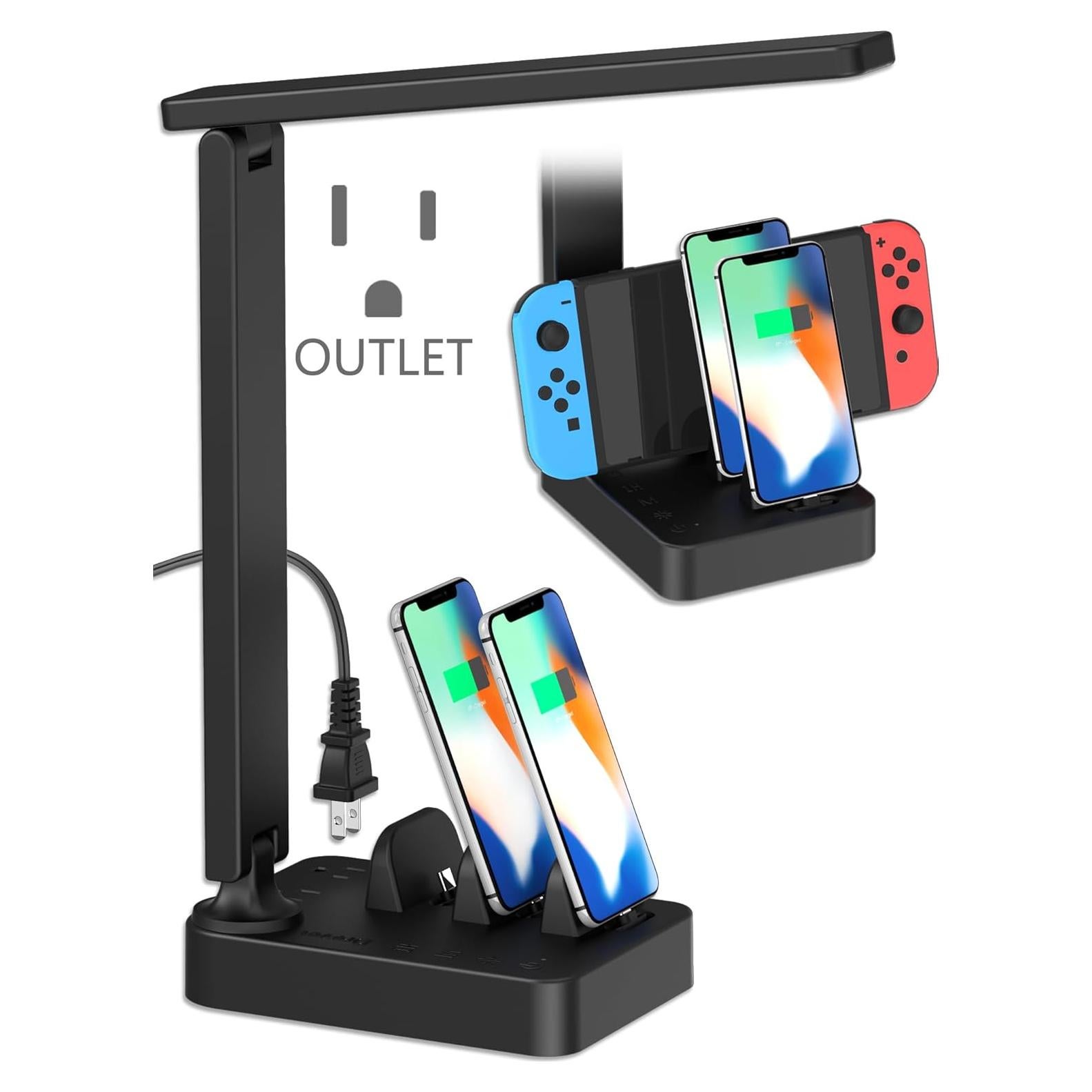 Lámpara de Escritorio LED Drevet H44 con Carga USB-C y AC