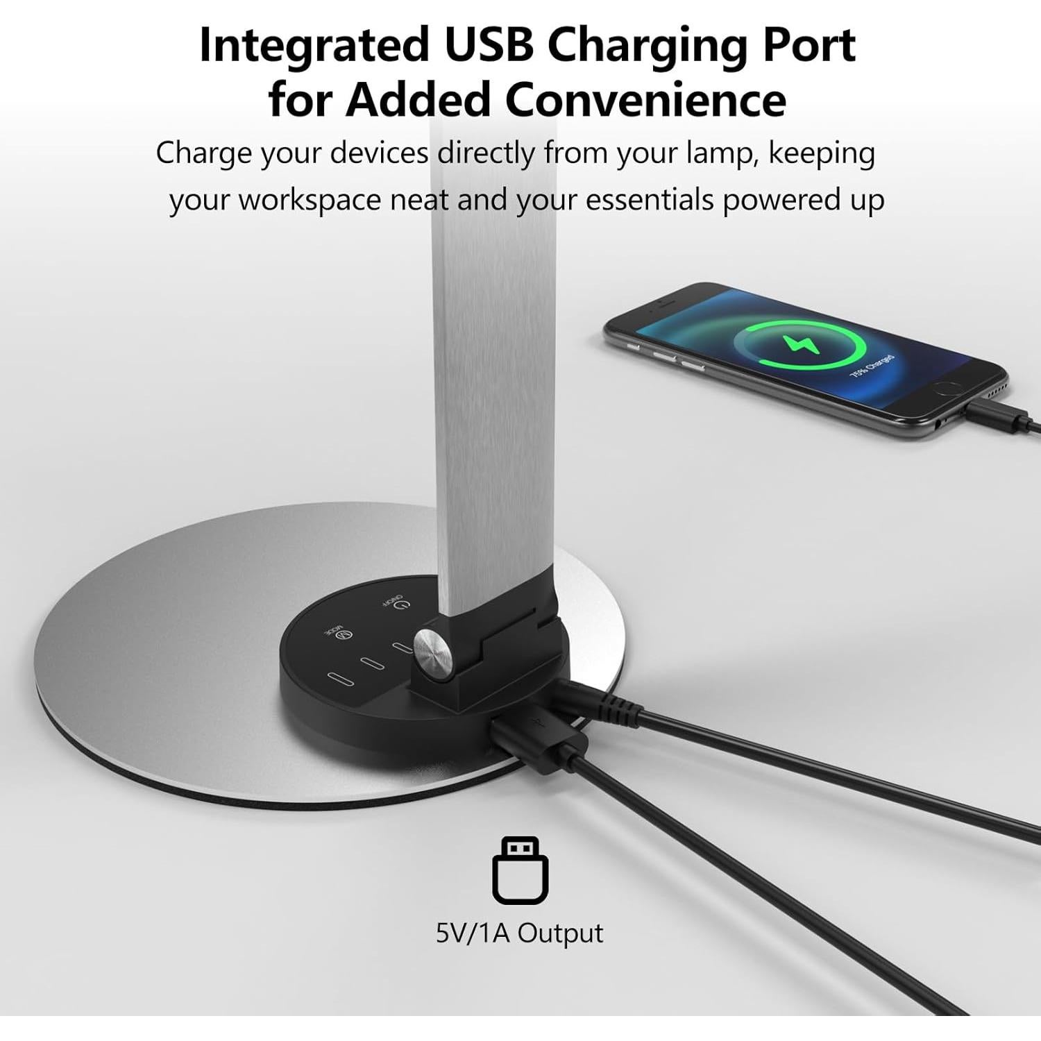 Lámpara de Escritorio LED HUMIIEYE DS509D Plegable con USB