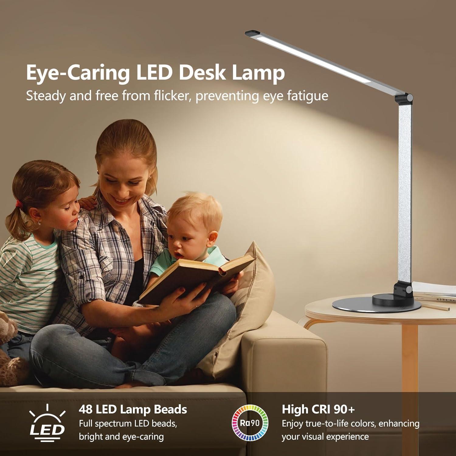 Lámpara de Escritorio LED HUMIIEYE DS509D Plegable con USB
