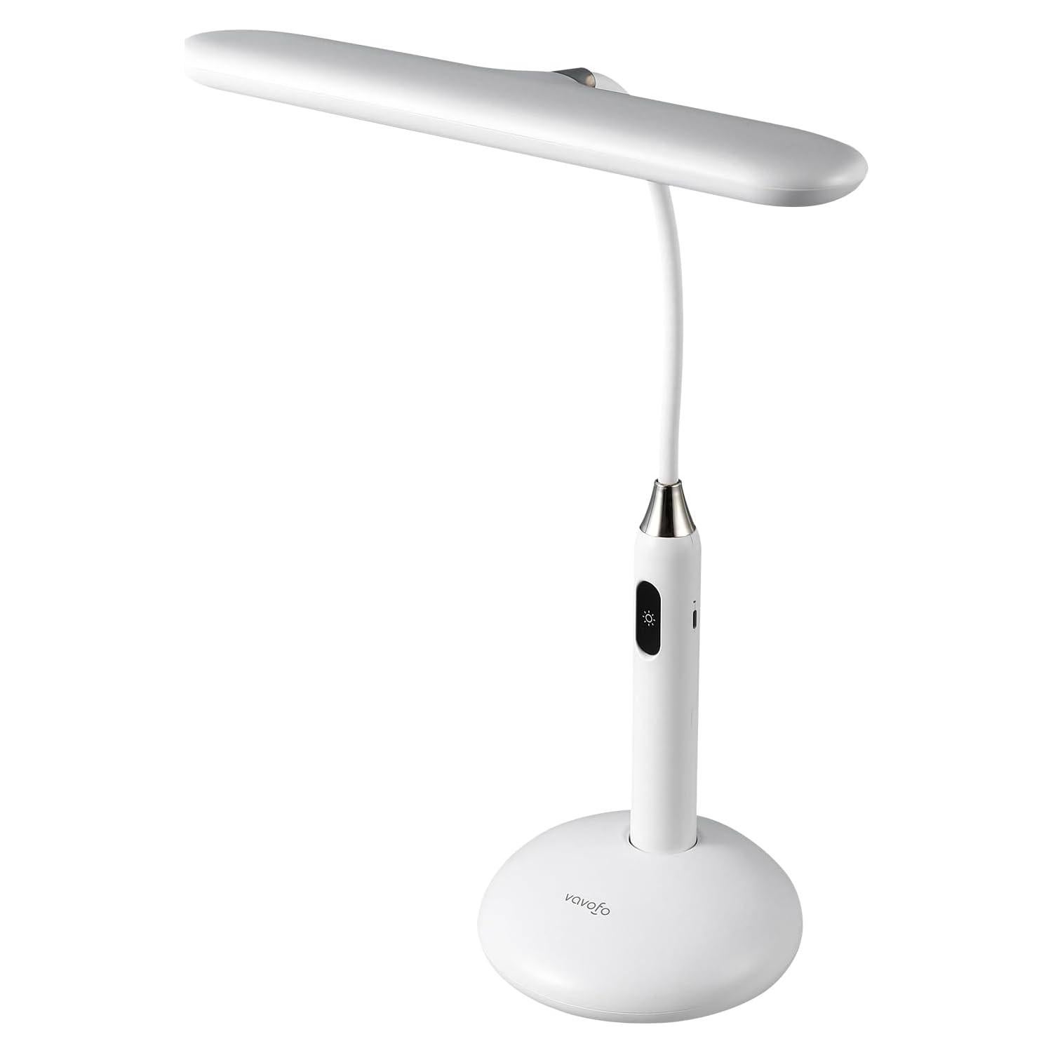 Lámpara de Escritorio LED VAVOFO KM-6778B - Control Táctil, 700 Lúmenes, Luz Ajustable 2700-7000K, Gooseneck Flexible