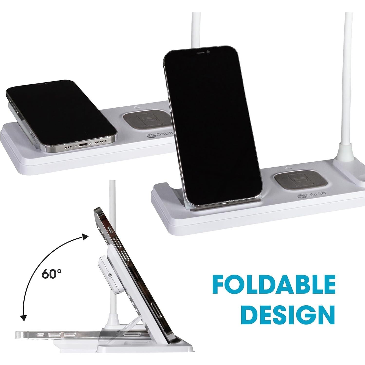 Lámpara de Escritorio LED OttLite VW2009 con Cargador Inalámbrico