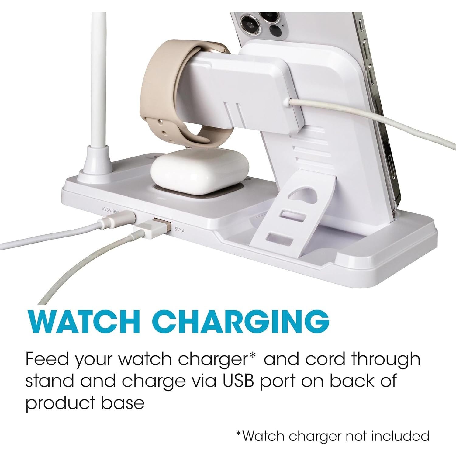 Lámpara de Escritorio LED OttLite VW2009 con Cargador Inalámbrico