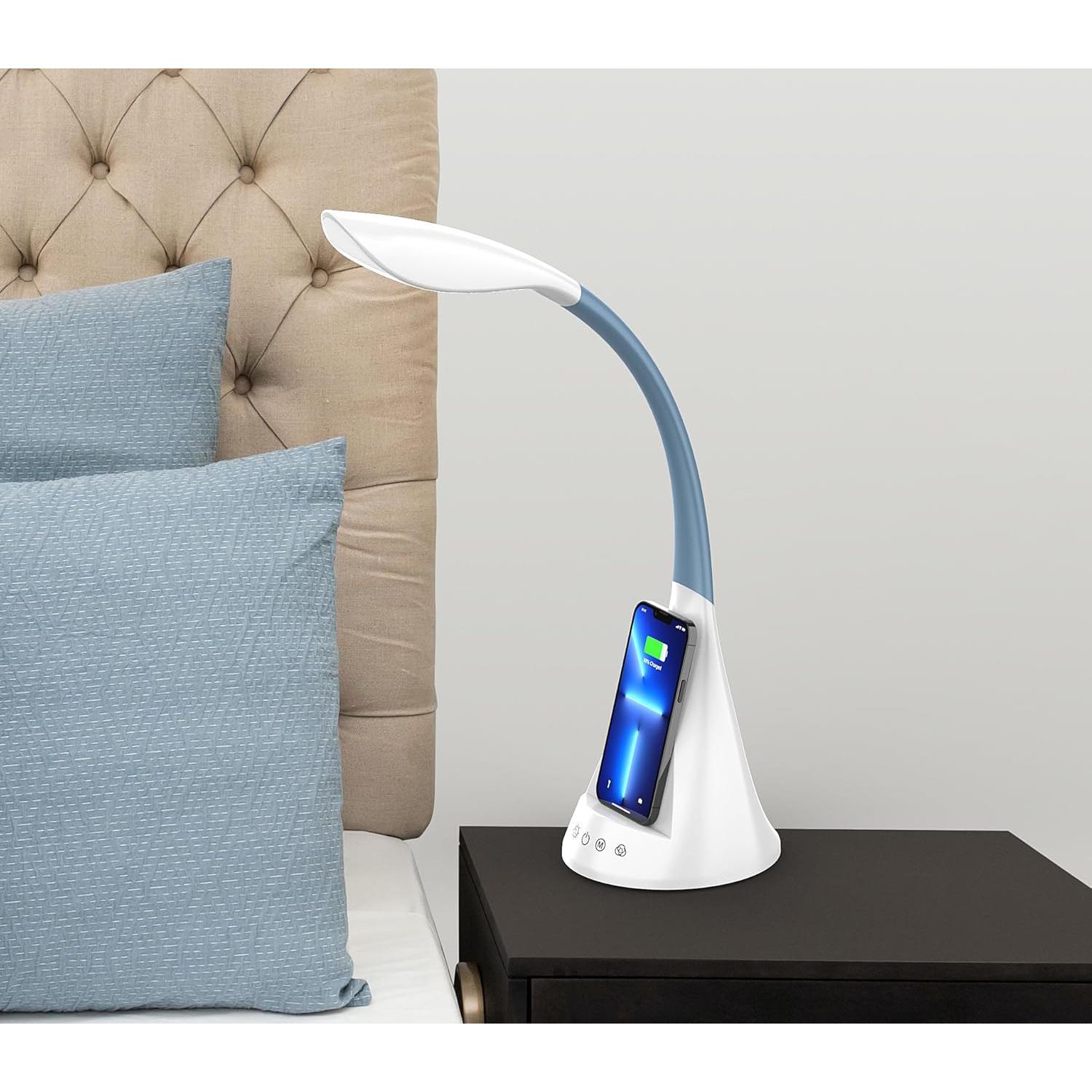 Lámpara de Escritorio LED DomIQ SWAN1 con Cargador Inalámbrico