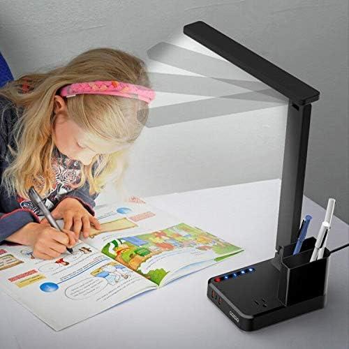 Lámpara de Escritorio LED COZOO 10W con 3 Puertos USB y AC
