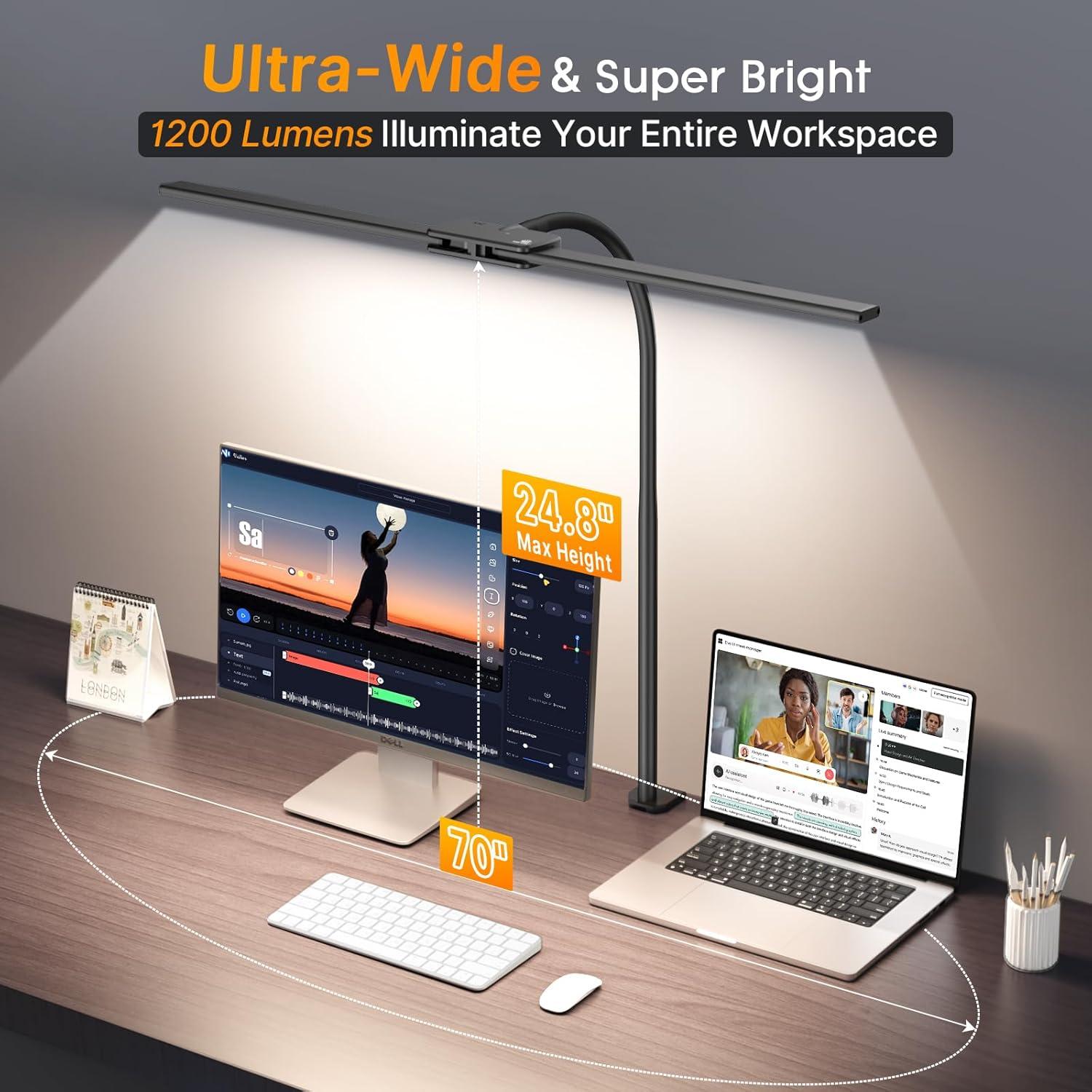 Lámpara de Escritorio LED Syrinx LDL022 - Brazo Flexible, 50 Modos