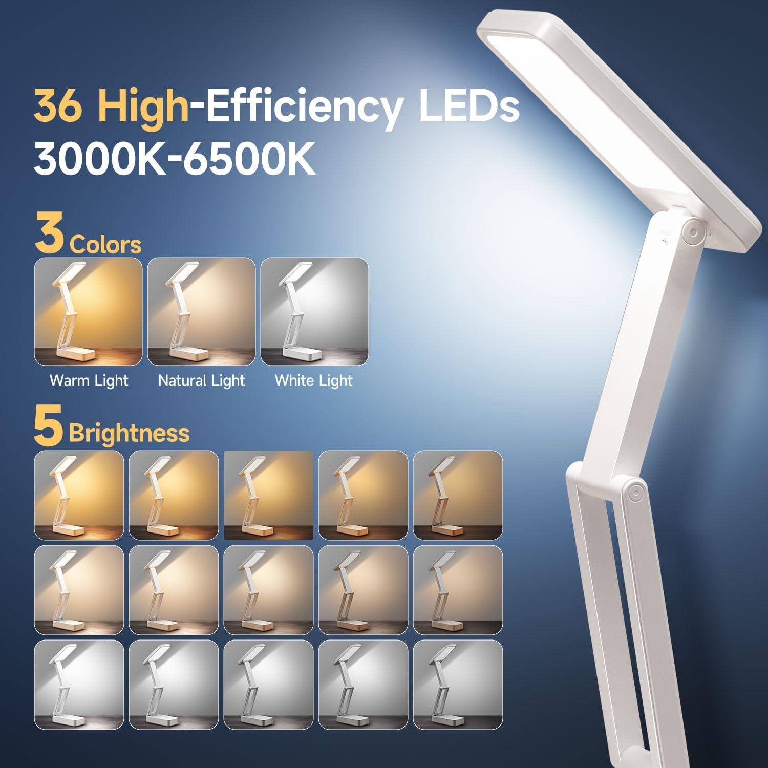 Lámpara de Escritorio Recargable Coolnight 6000mAh 3 Colores