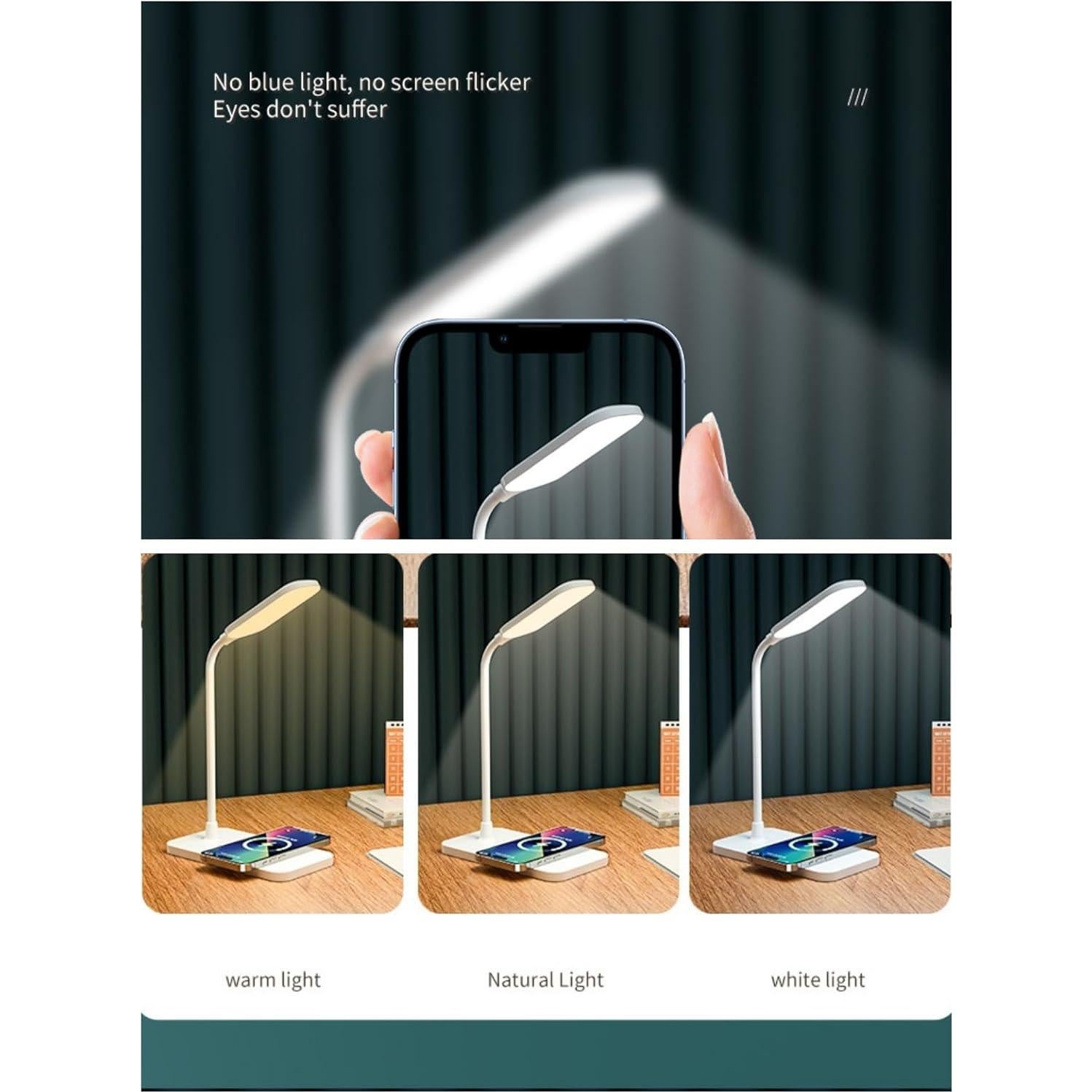 Lámparas de Escritorio LED Blue-Ra BRDL01 Carga Inalámbrica