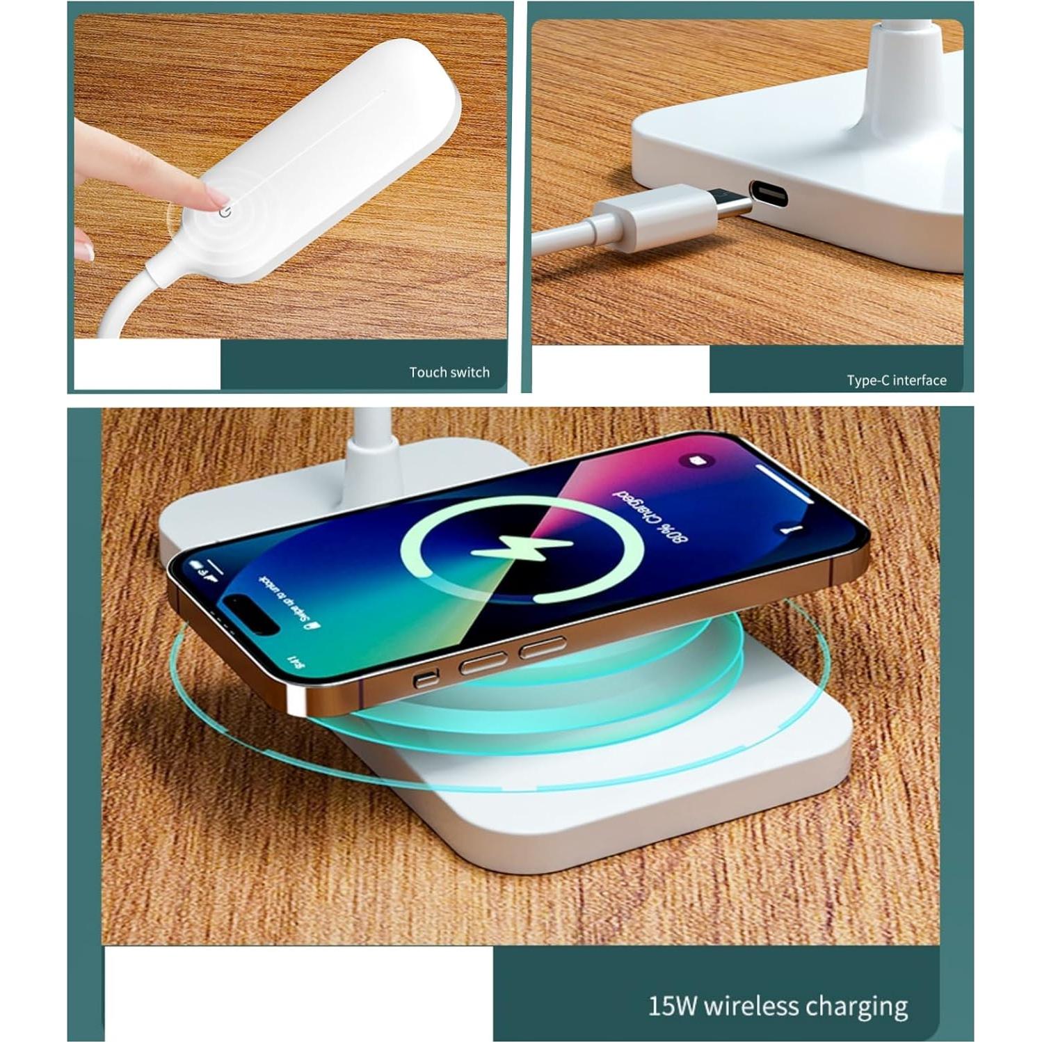 Lámparas de Escritorio LED Blue-Ra BRDL01 Carga Inalámbrica