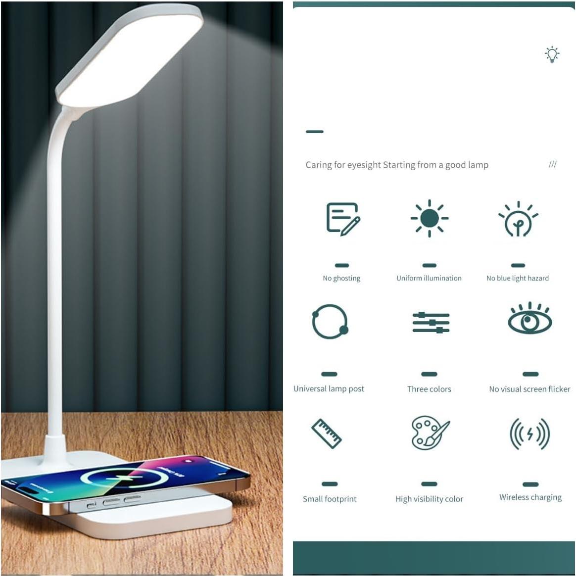 Lámparas de Escritorio LED Blue-Ra BRDL01 Carga Inalámbrica