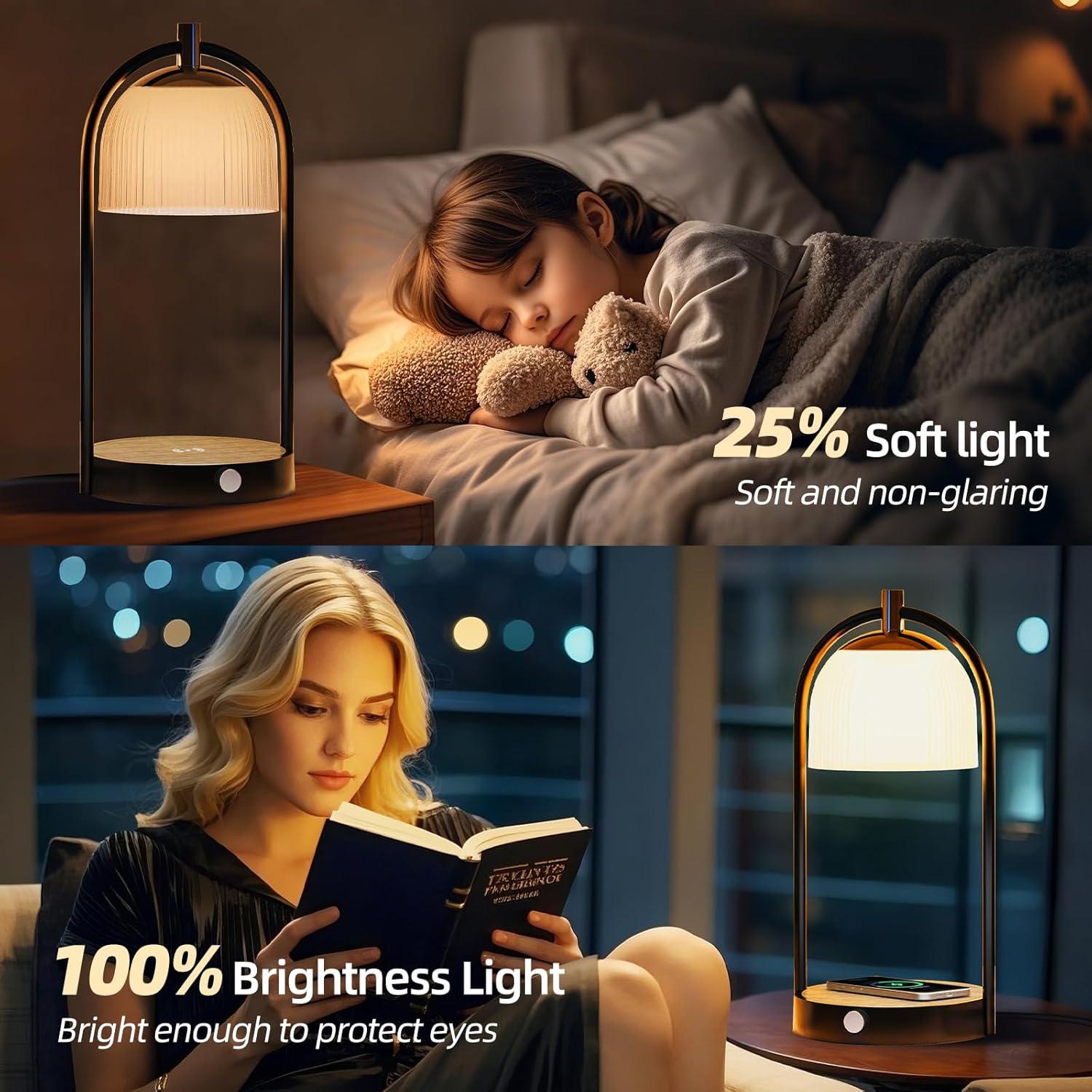 Lámparas de Mesa LED Koopala 15W Carga Inalámbrica 2 Pzas