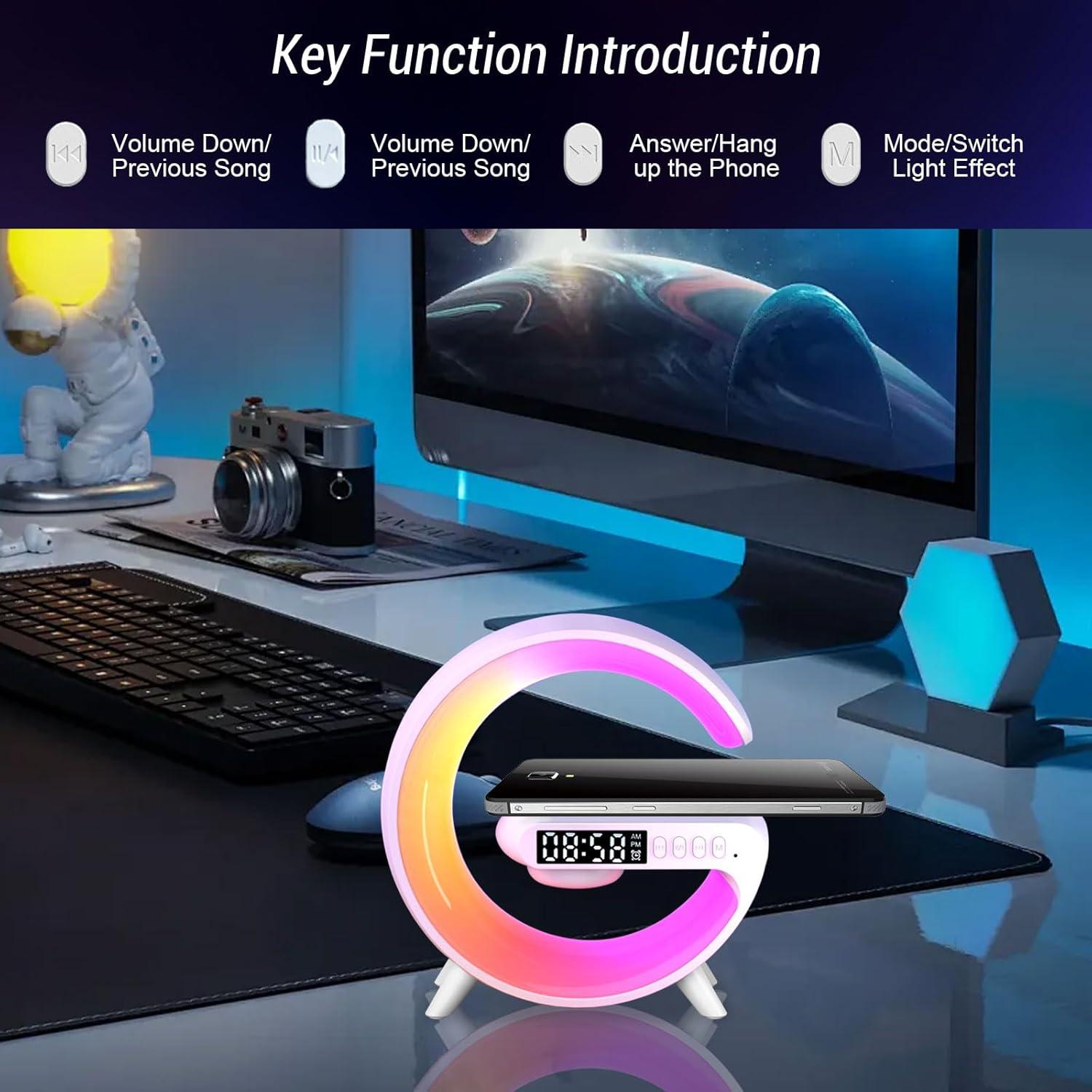 Lámpara de Mesa LED Qivine con Cargador Inalámbrico 5W