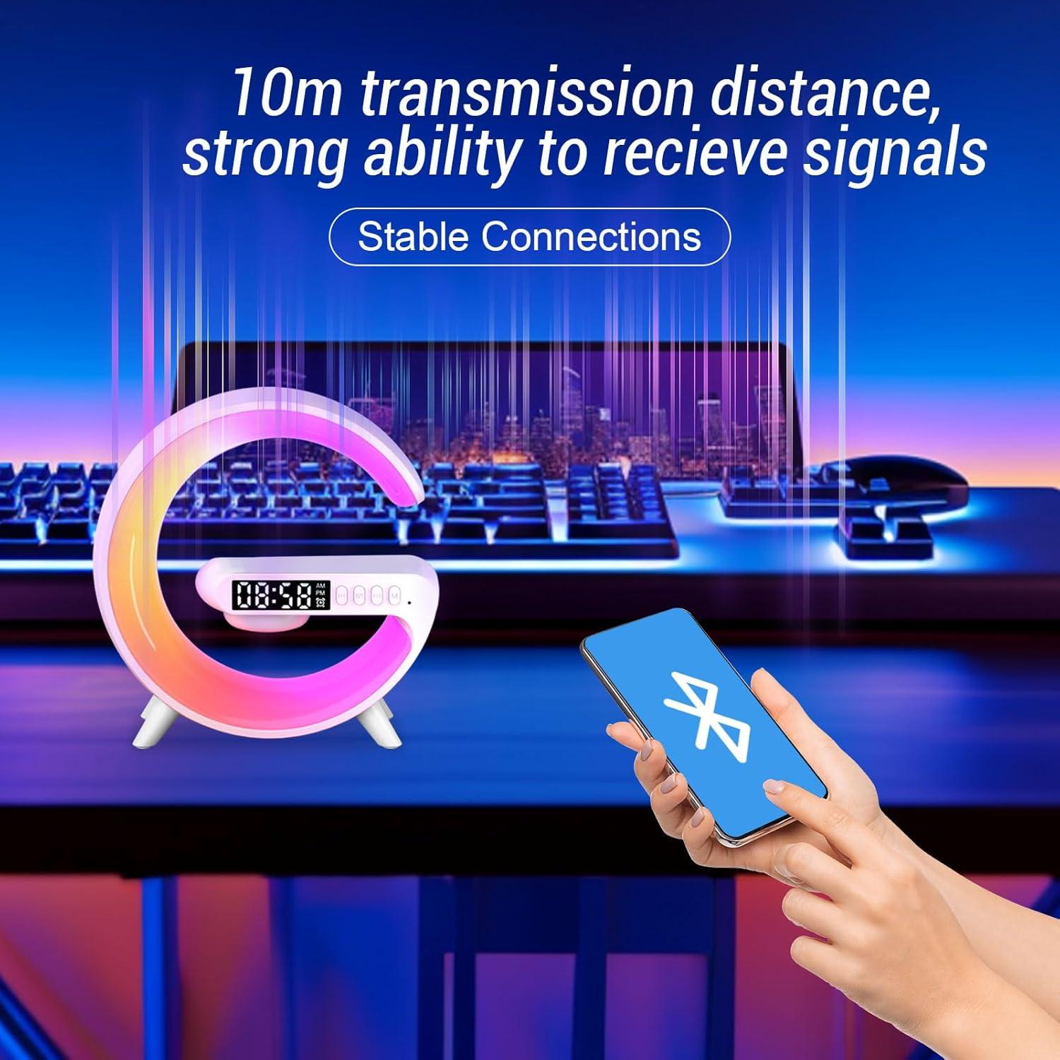 Lámpara de Mesa LED Qivine con Cargador Inalámbrico 5W