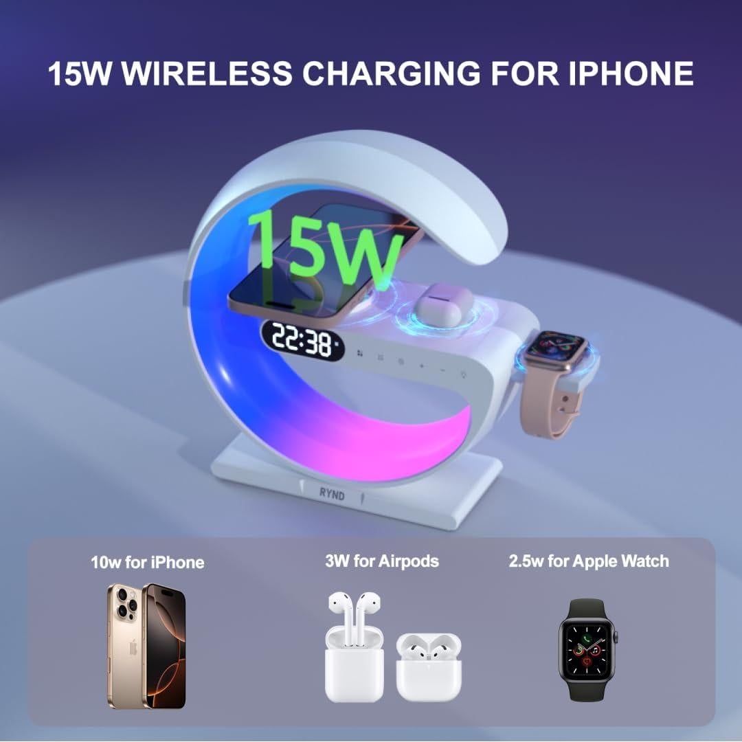 Reloj Despertador Magnético 5 en 1 RYND PW0075 Blanco