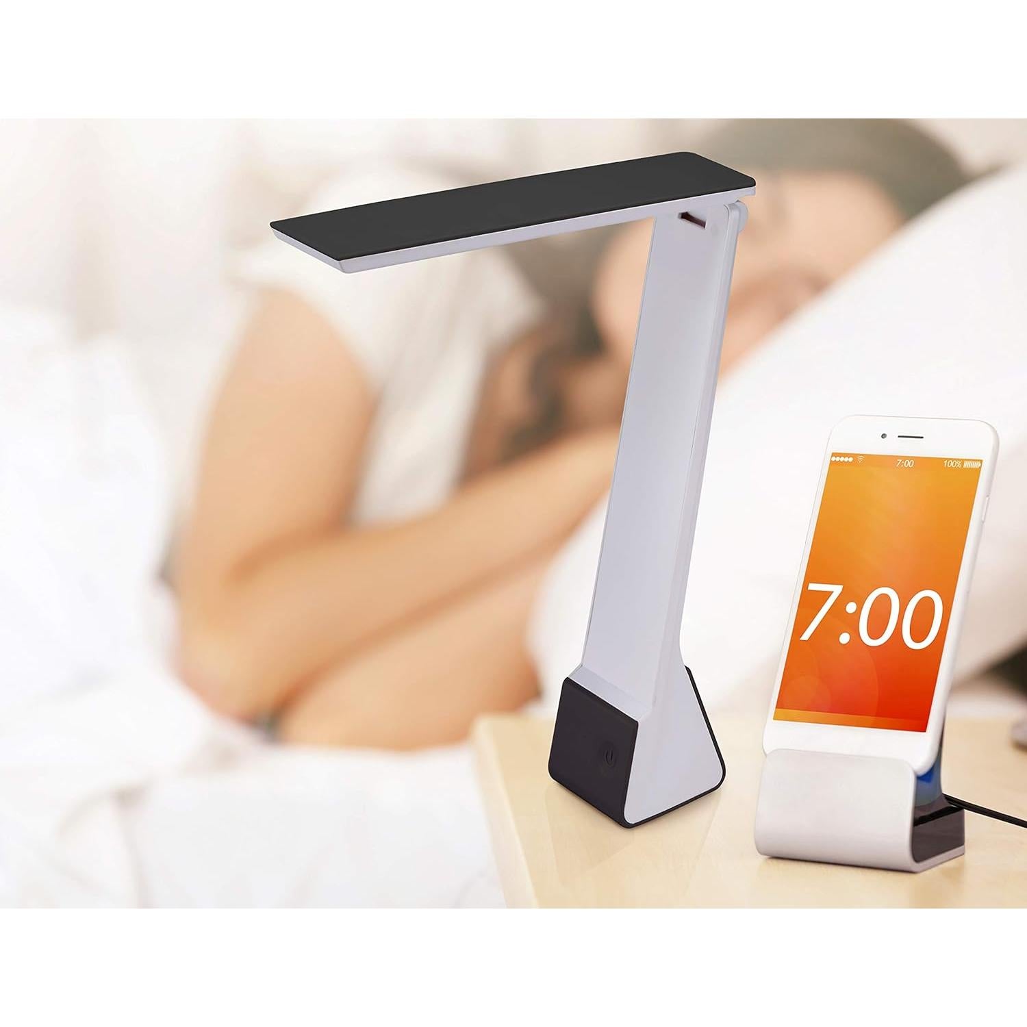 Lámpara de Escritorio LED Bostitch Recargable Negra 3 Temperaturas