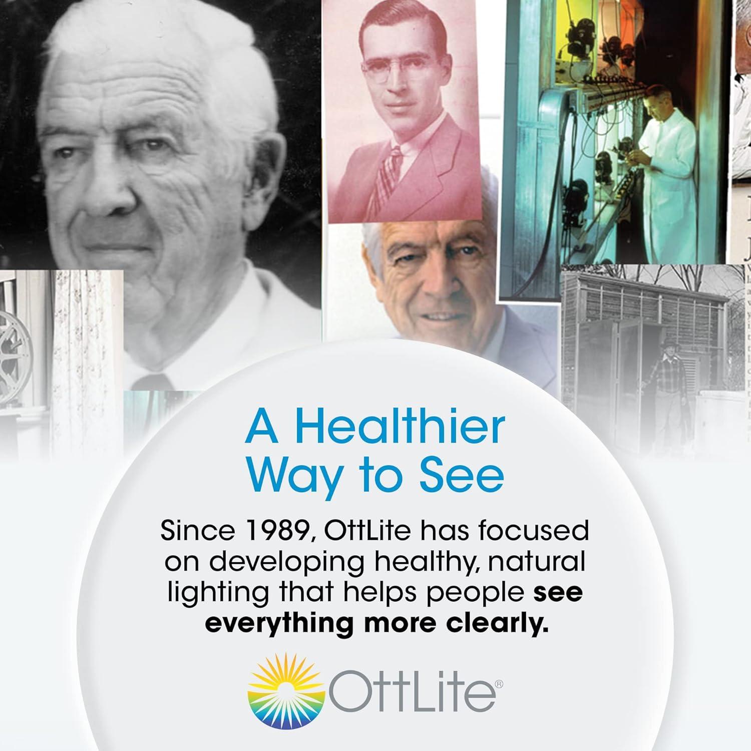 OttLite Power-Up LED Desk Lamp with Wireless Qi Charging & USB Charging Port, with ClearSun LED Technology - Flexible Neck, 3 Brightness Settings, Reduces Eyestrain - Task Lamp for Office & Dorms