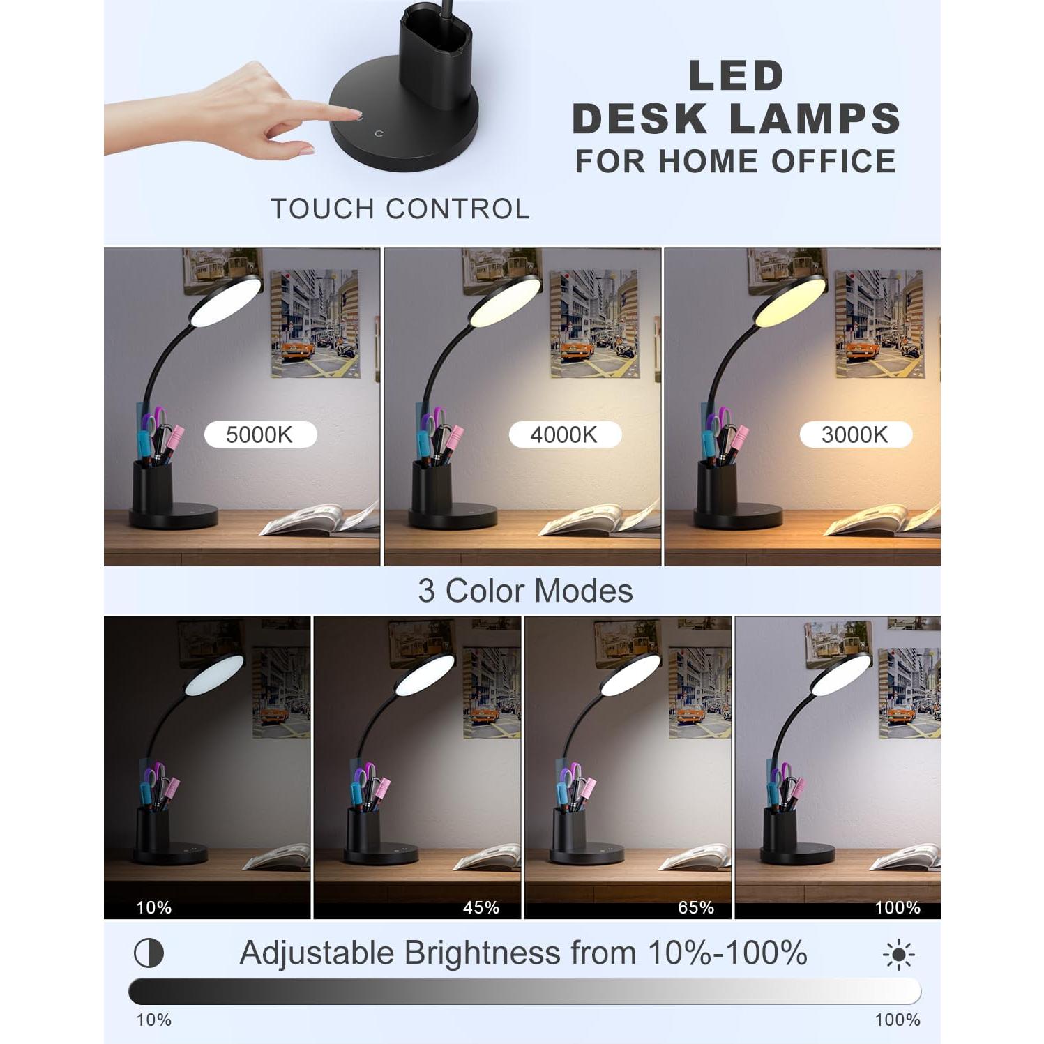 Lámpara de Escritorio LED Sailstar, Regulable 3 Modos, 800LM