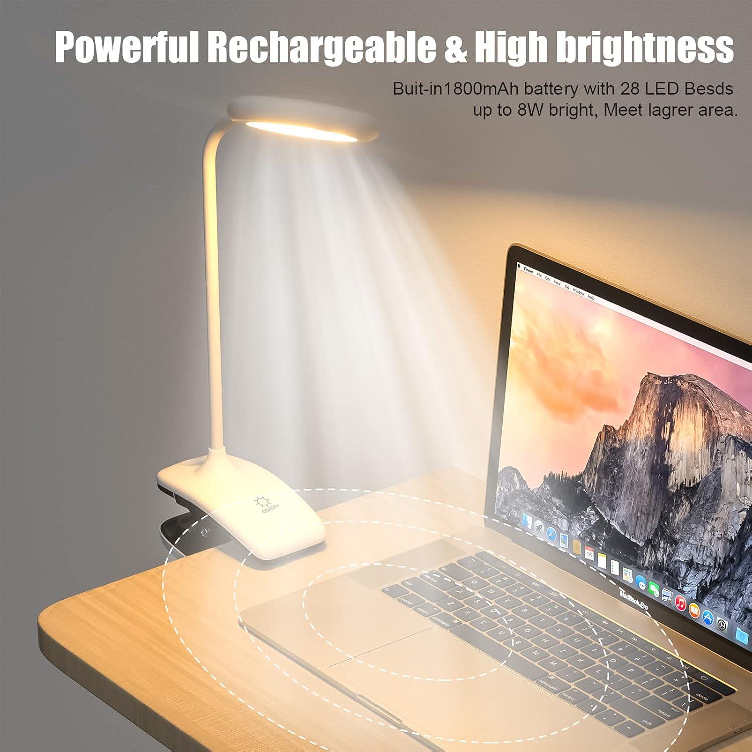 Lámpara de Escritorio LED DEEPLITE Recargable Clip 8W
