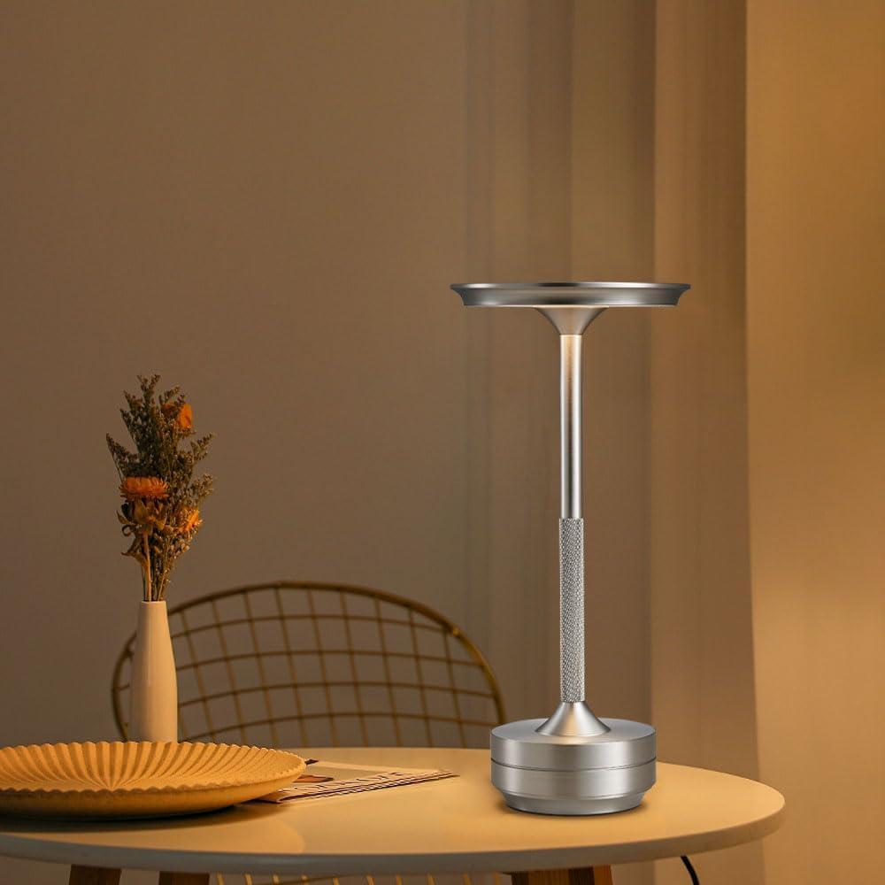 Lámpara de Mesa LED Inalámbrica Simisand 30 cm Plata