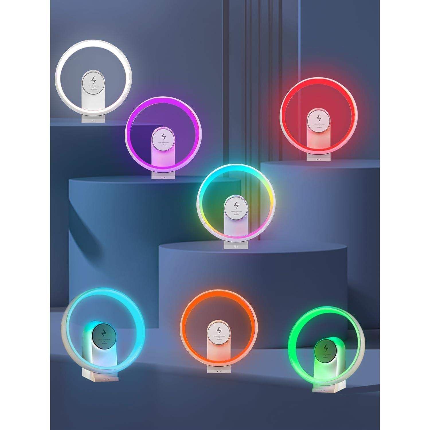 Altavoz Bluetooth Inalámbrico POSVIU con Luz RGB y Carga 15W