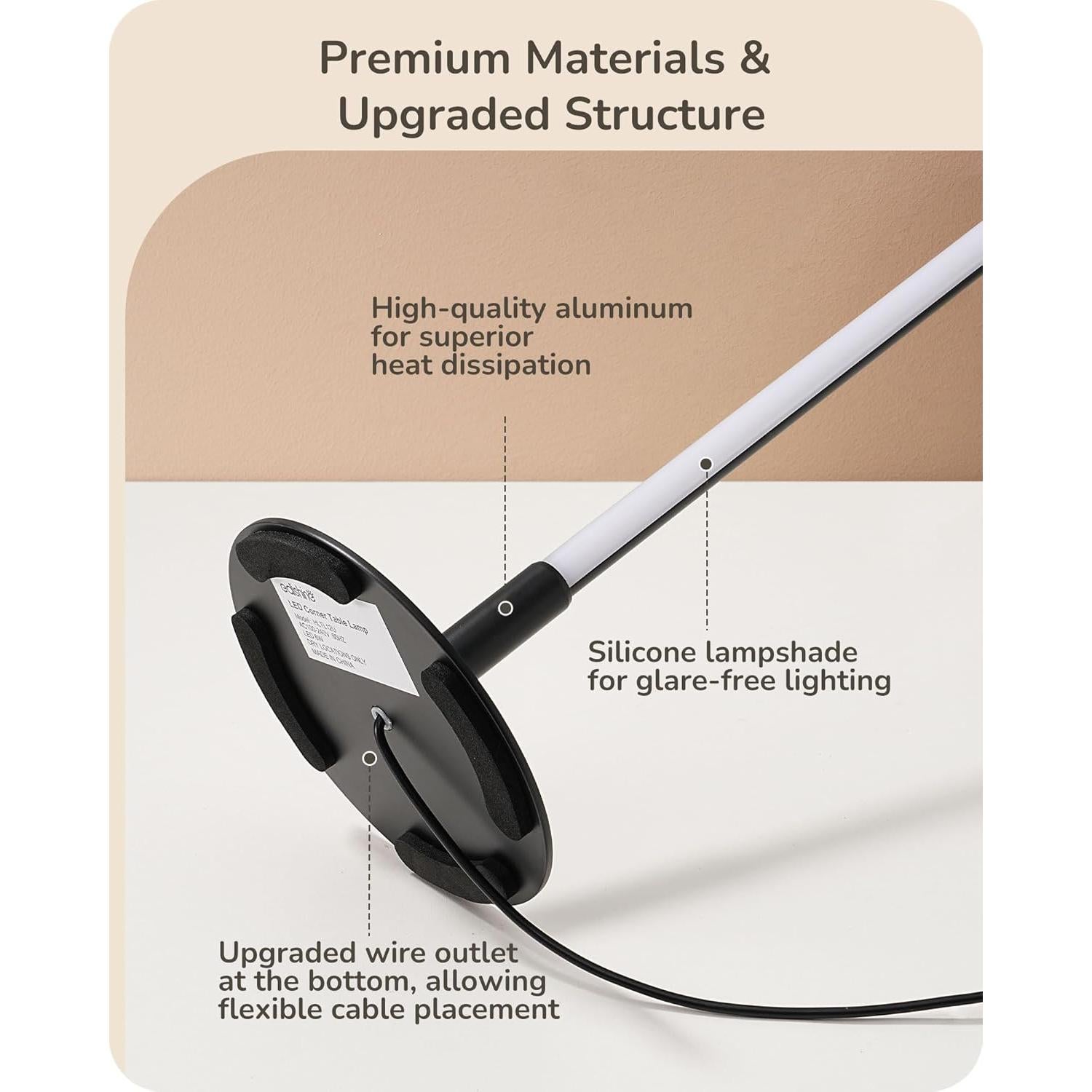 Lámpara de Mesa LED EDISHINE 6W Regulable 3 Temperaturas Color