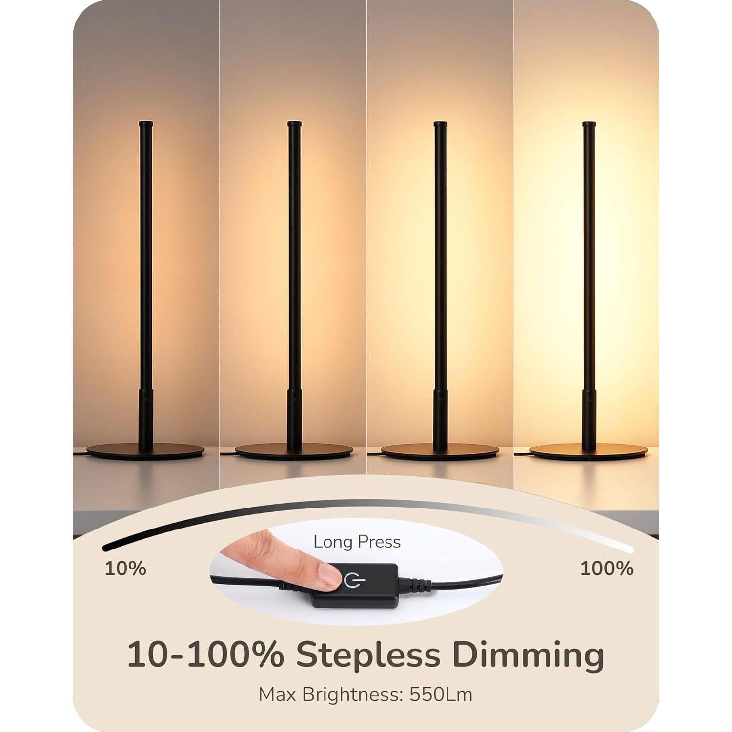 Lámpara de Mesa LED EDISHINE 6W Regulable 3 Temperaturas Color