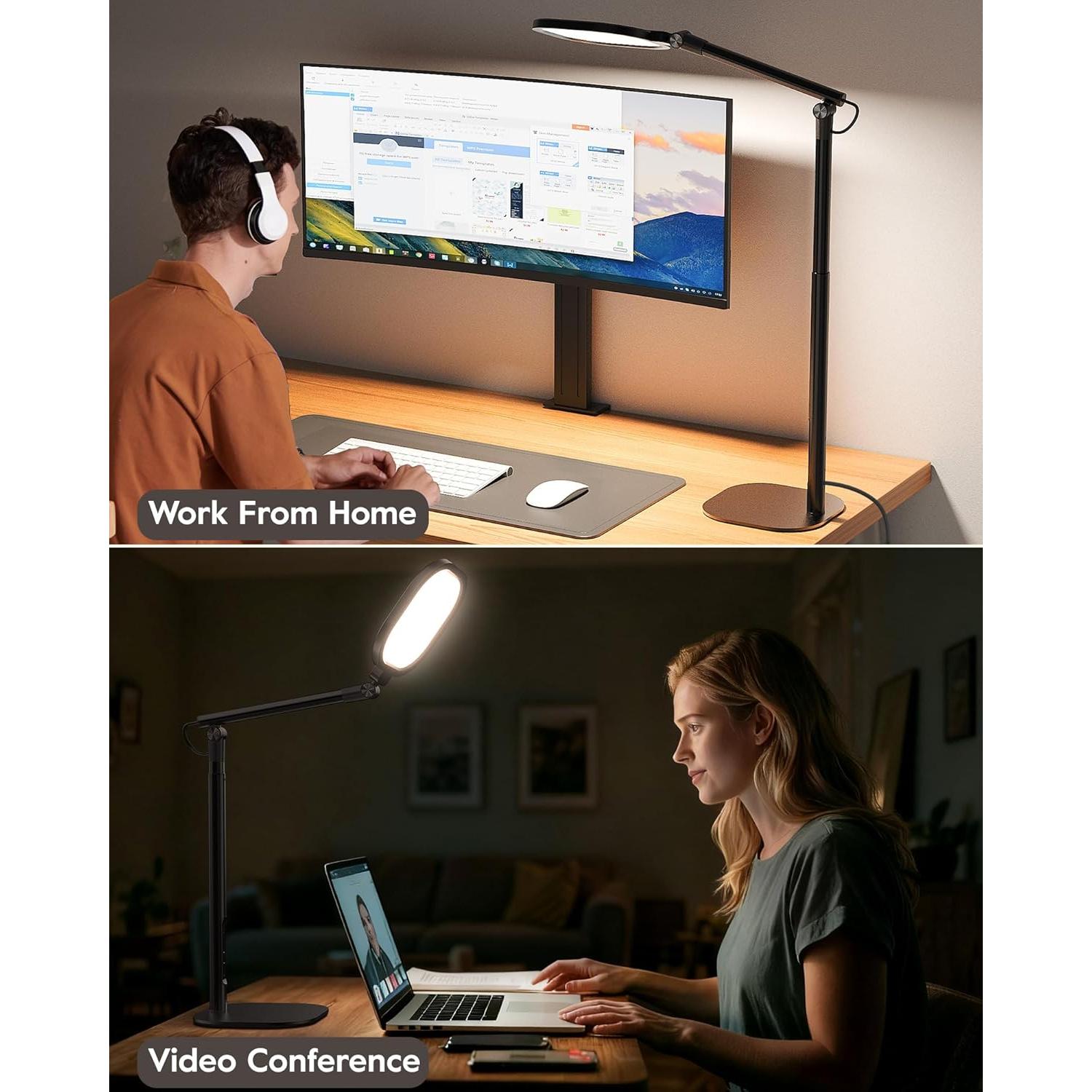 Lámpara de Escritorio LED LitONES F650-B Ajustable 101.6cm