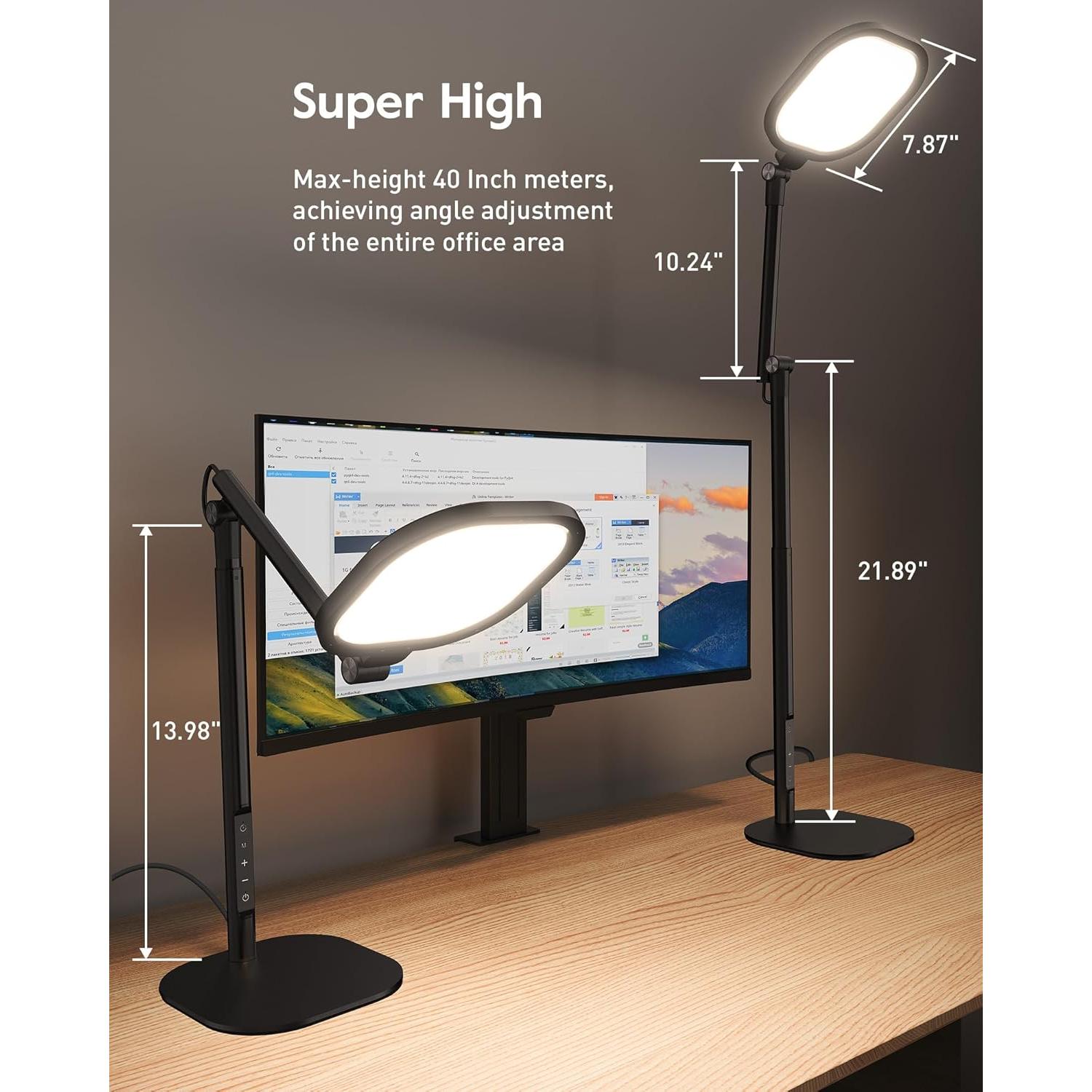 Lámpara de Escritorio LED LitONES F650-B Ajustable 101.6cm
