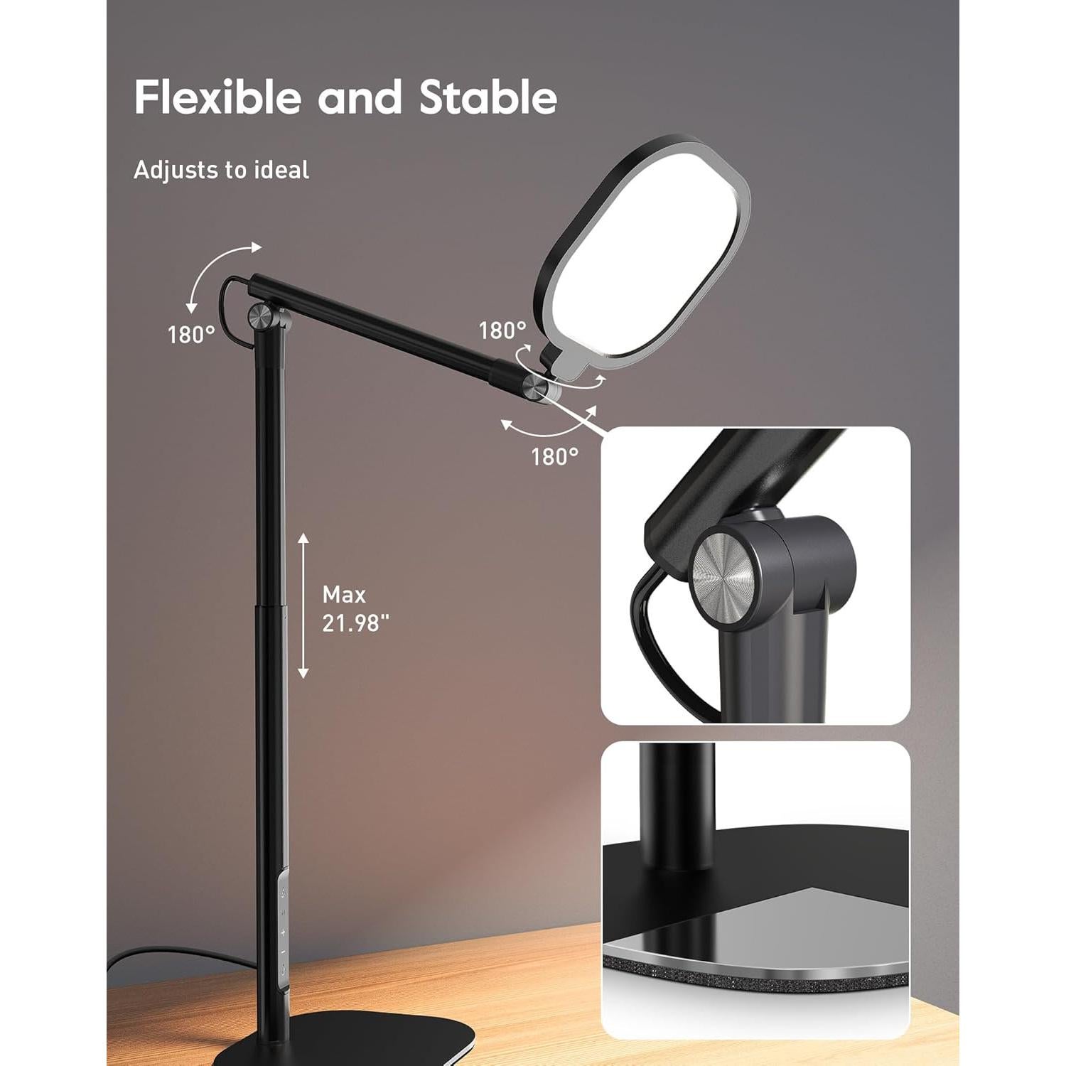 Lámpara de Escritorio LED LitONES F650-B Ajustable 101.6cm