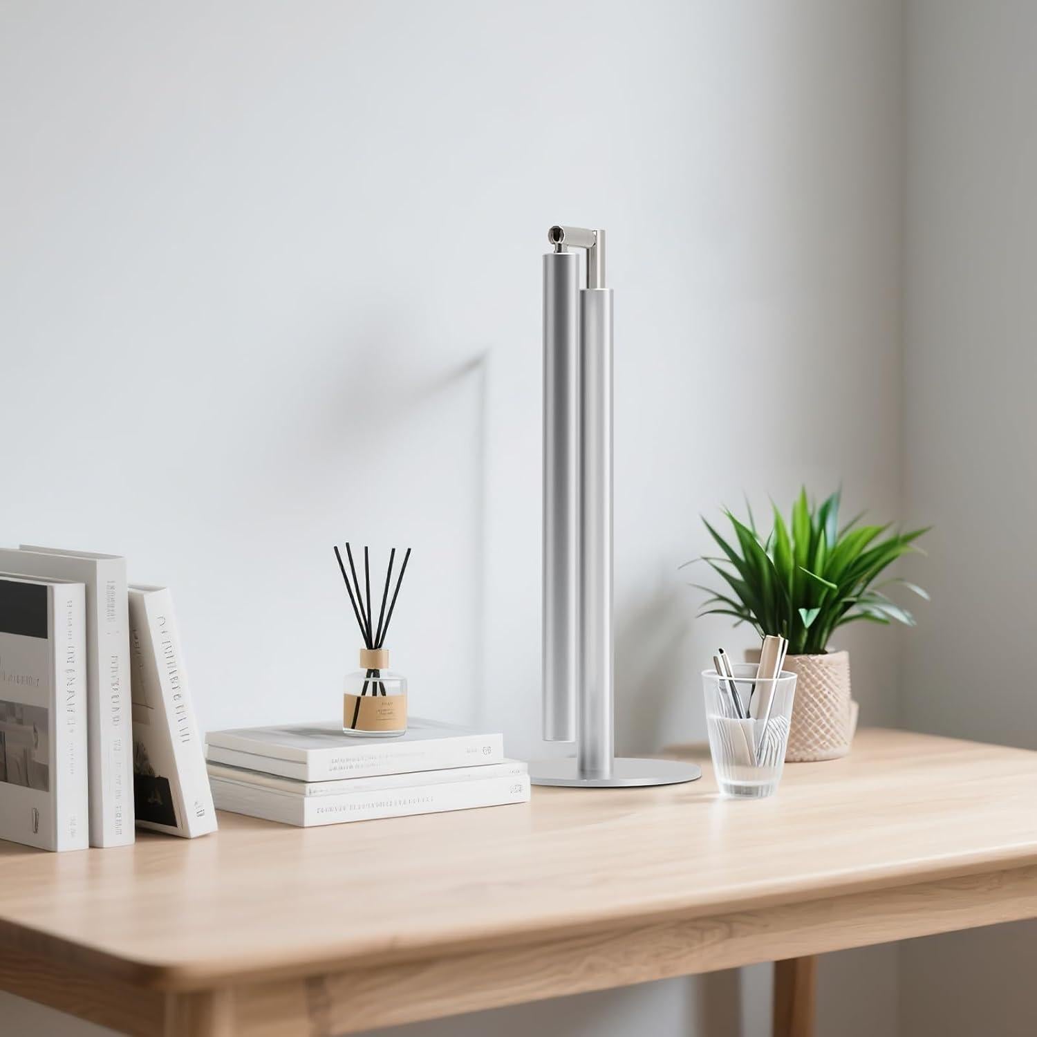 Lámpara de Escritorio LED ALFELE 15W Plata Regulable 4 Colores