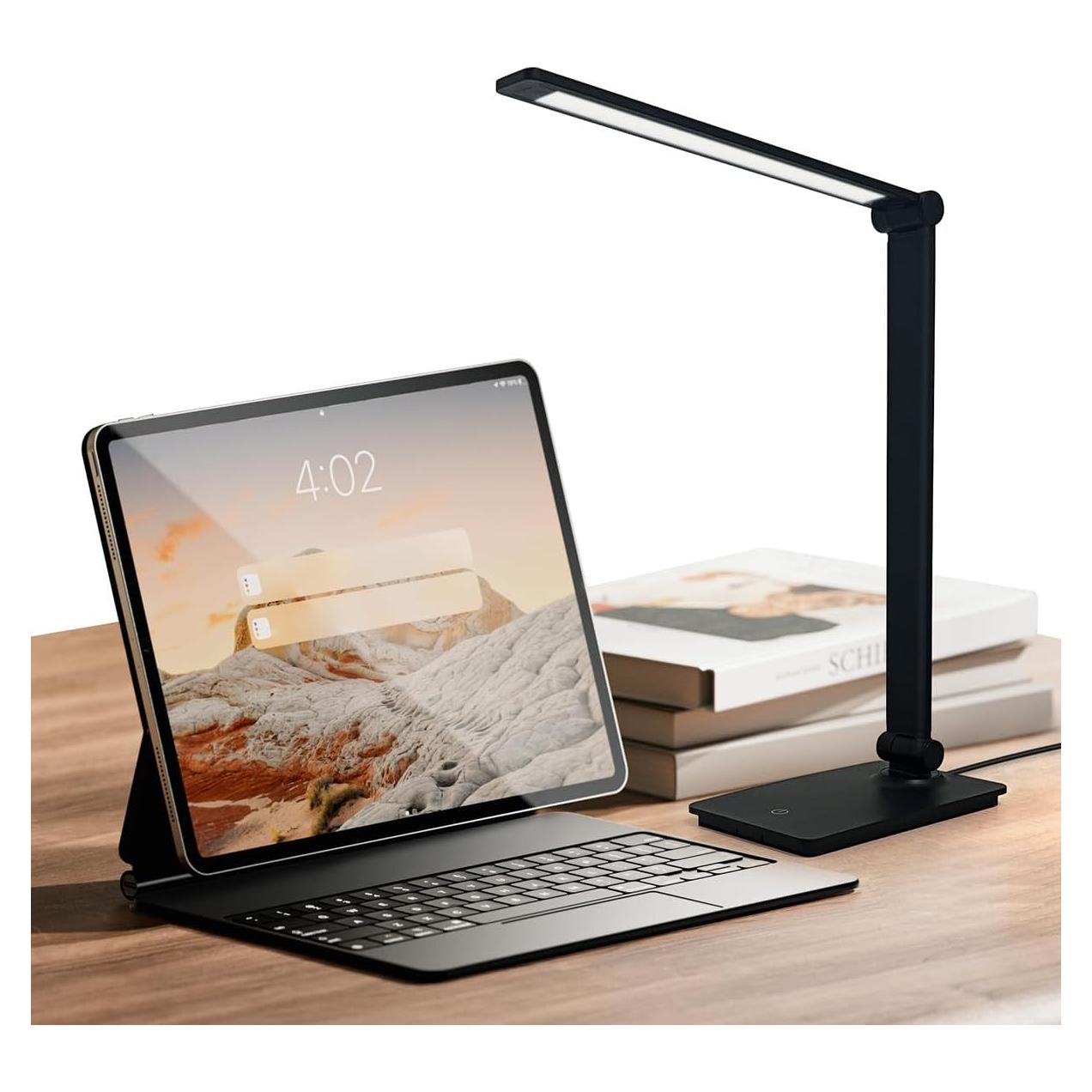 Lámpara de Escritorio LED LUZOLUMIN Plegable 700 Lúmenes