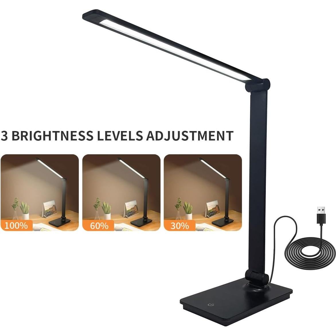 Lámpara de Escritorio LED LUZOLUMIN Plegable 700 Lúmenes