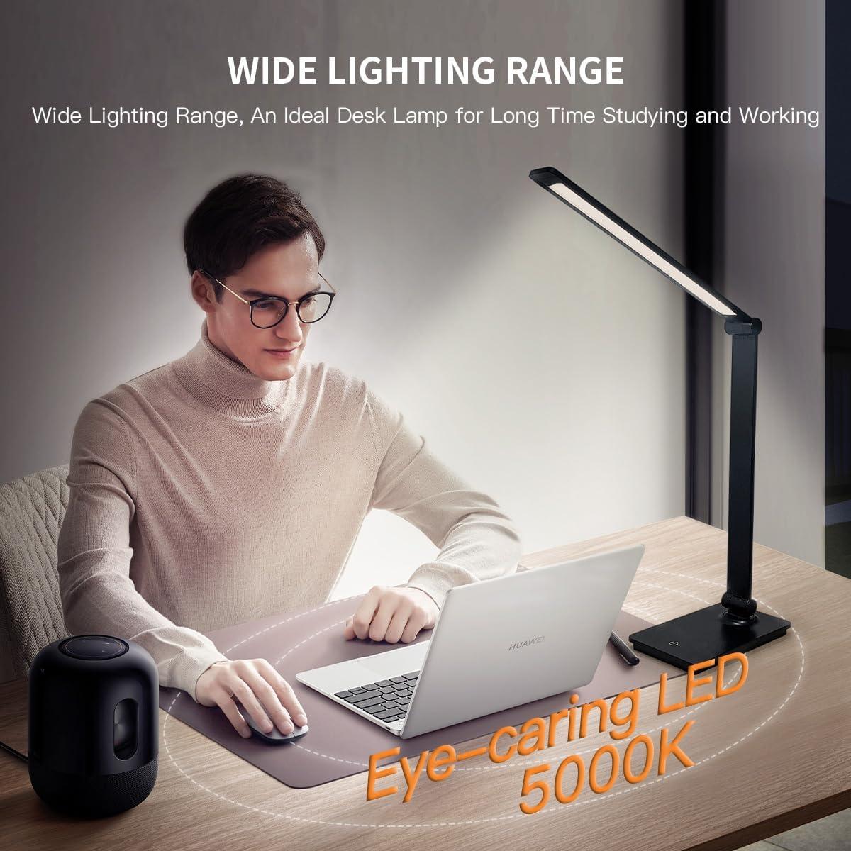 Lámpara de Escritorio LED LUZOLUMIN Plegable 700 Lúmenes