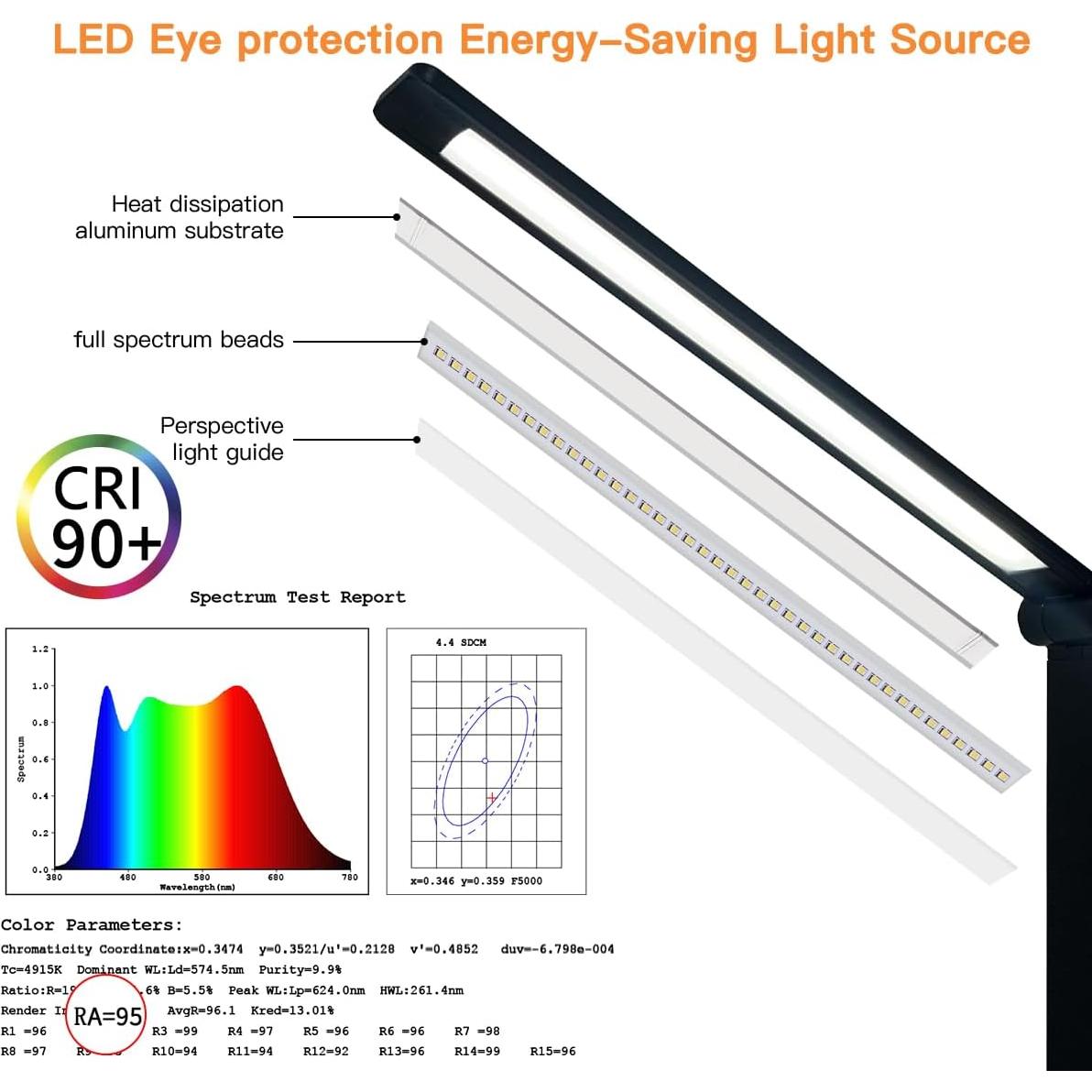 Lámpara de Escritorio LED LUZOLUMIN Plegable 700 Lúmenes